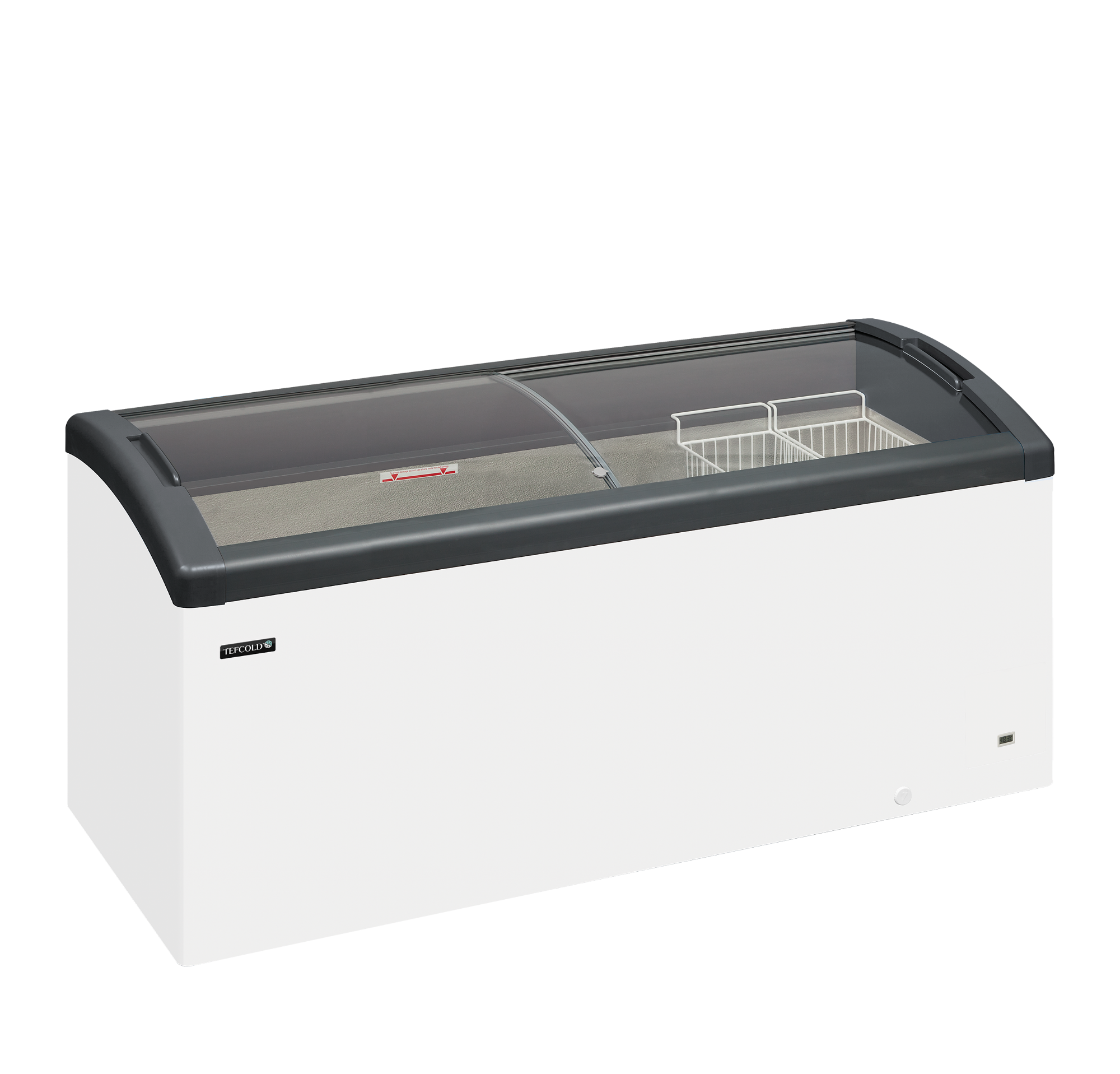 Picture of Tefcold FOCUS 171 GREY  Sliding Curved Glass Lid Chest Freezer - FOCUS 171 GREY OG