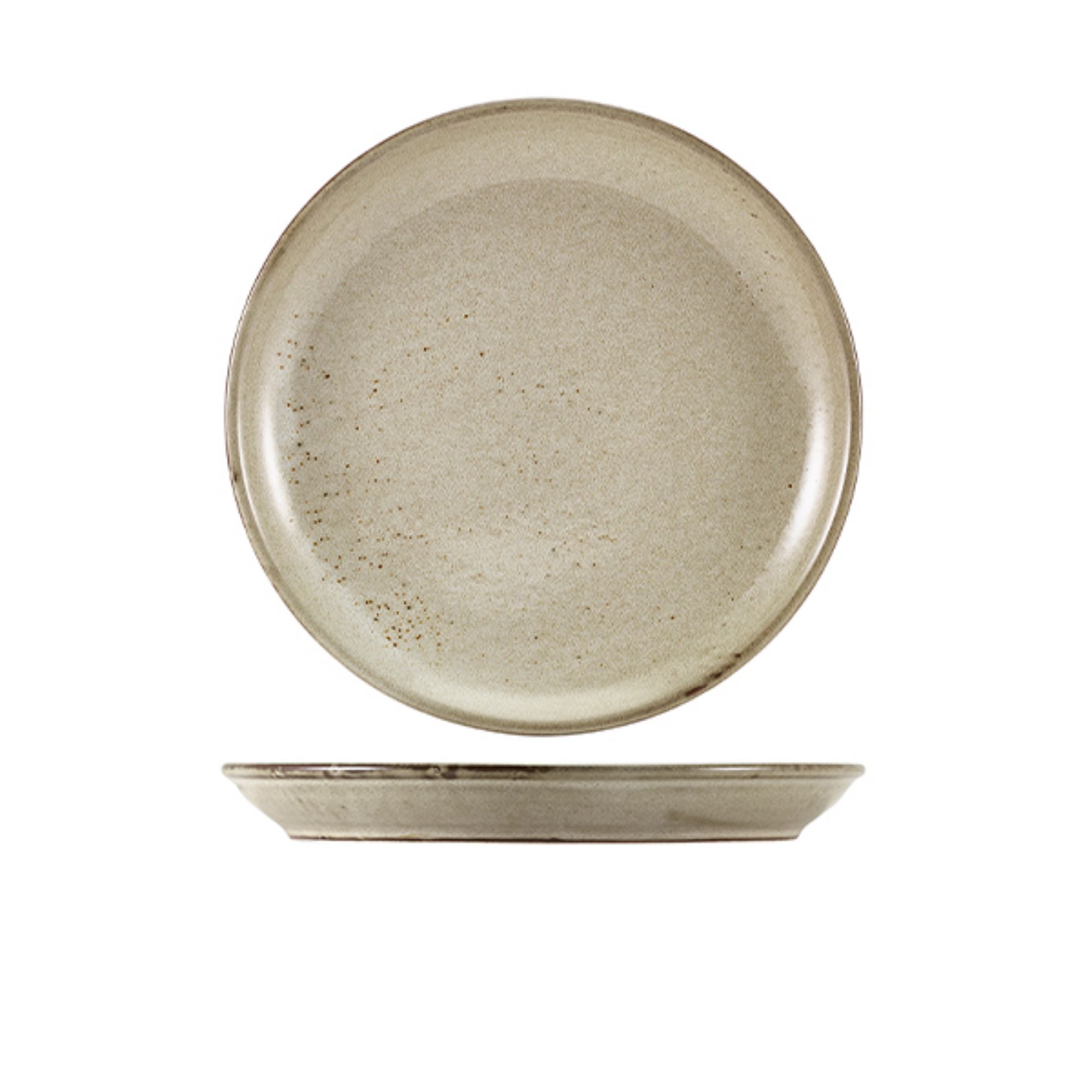 Picture of Terra Porcelain Grey Coupe Plate 24cm - Pack of 6 - CP-PG24