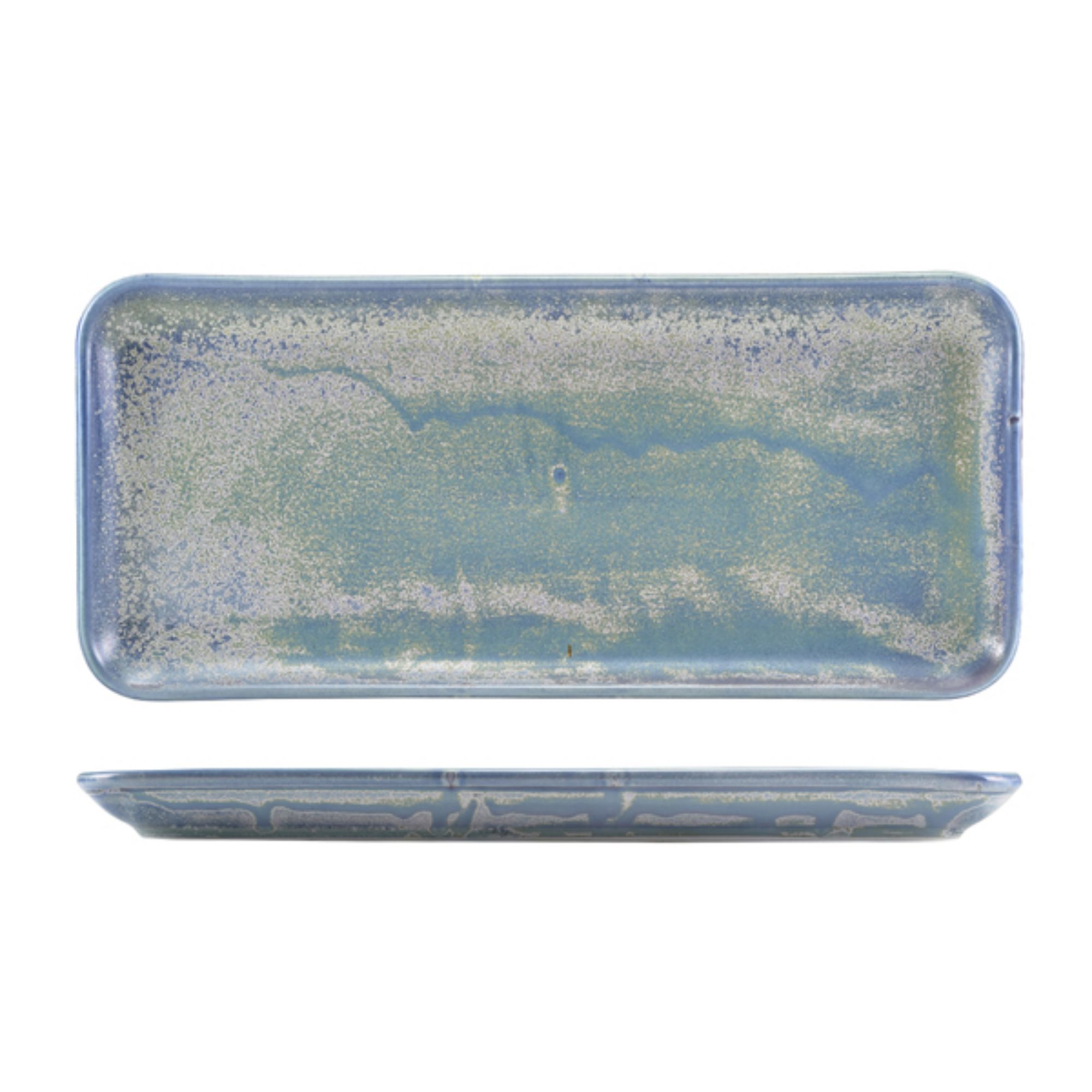 Picture of Terra Porcelain Seafoam Narrow Rectangular Platter 36 x 16.5cm - Pack of 3 - NR-PSF36