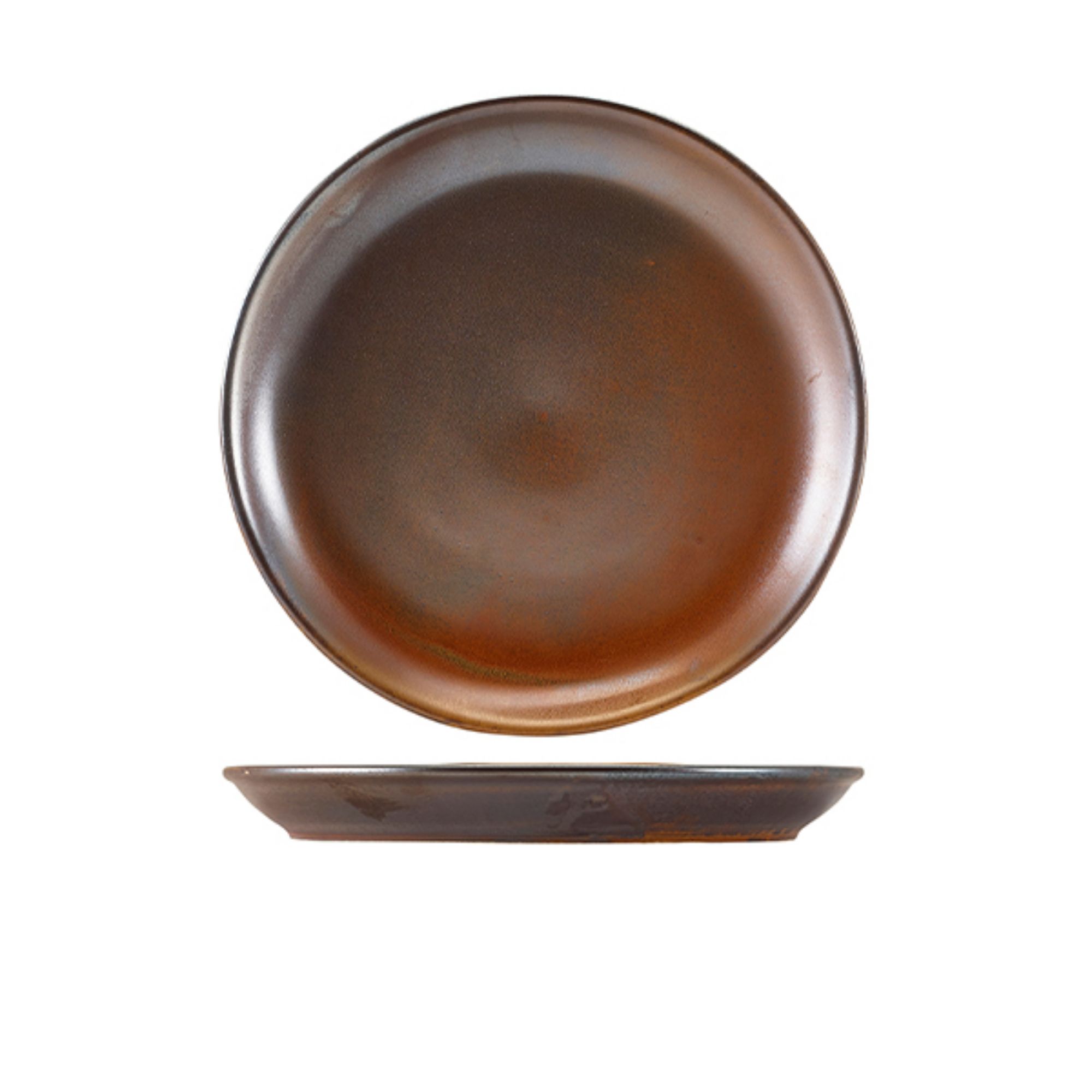 Picture of Terra Porcelain Rustic Copper Coupe Plate 24cm - Pack of 6 - CP-PRC24