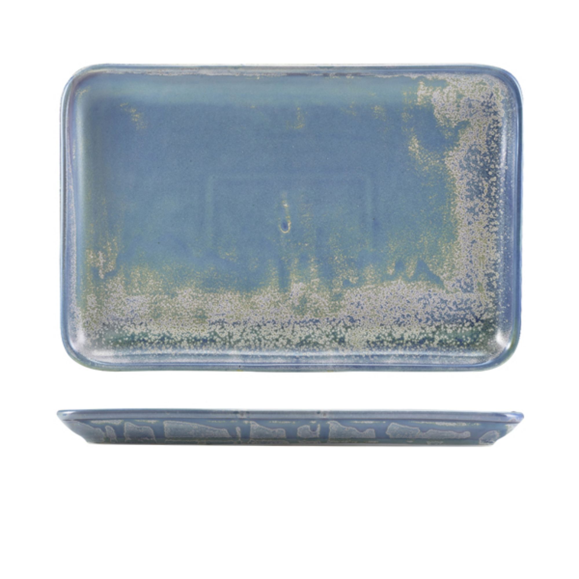 Picture of Terra Porcelain Seafoam Rectangular Platter 30 x 20cm - Pack of 3 - NR-PSF32