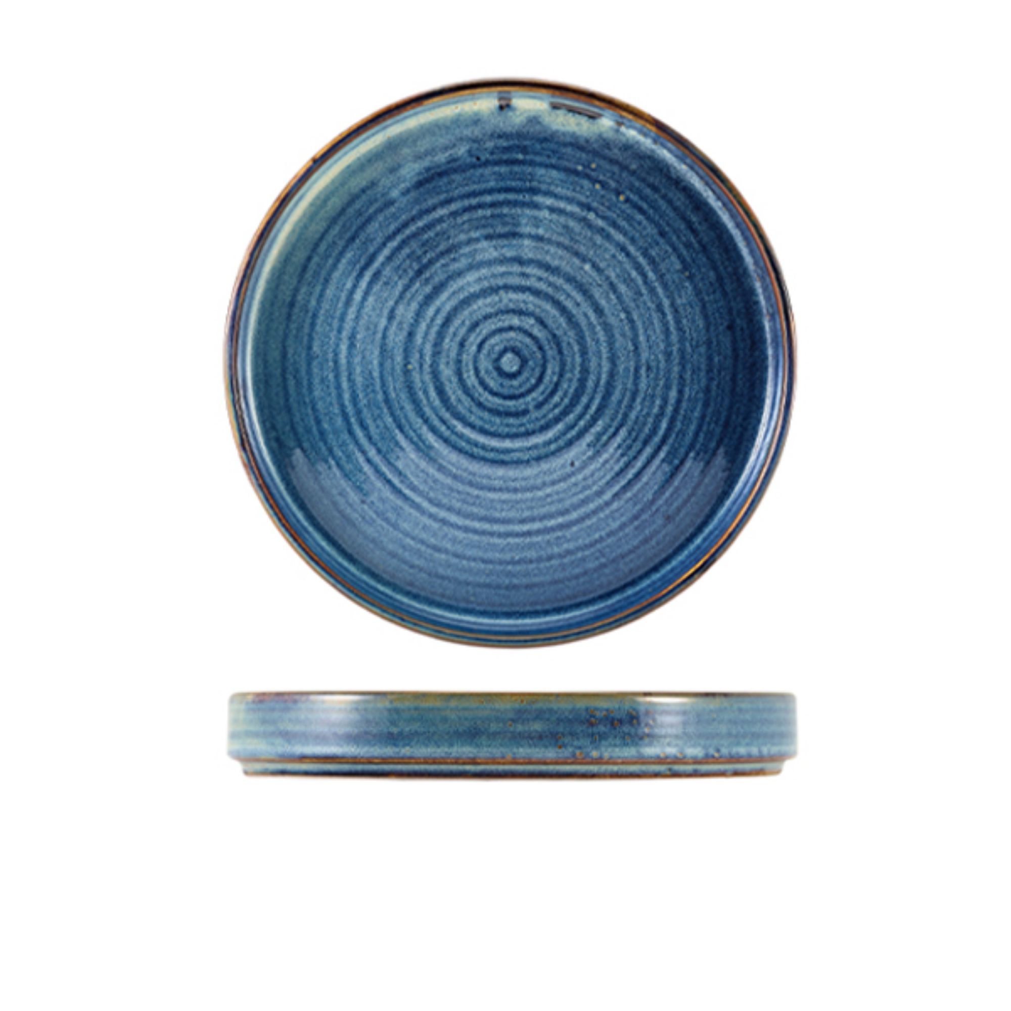 Picture of Terra Porcelain Aqua Blue Presentation Plate 20.5cm - Pack of 6 - PR-PBL21