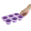 Picture of Hygiplas Flexible Silicone Six Hole Purple Muffin Pan - CX047