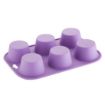 Picture of Hygiplas Flexible Silicone Six Hole Purple Muffin Pan - CX047