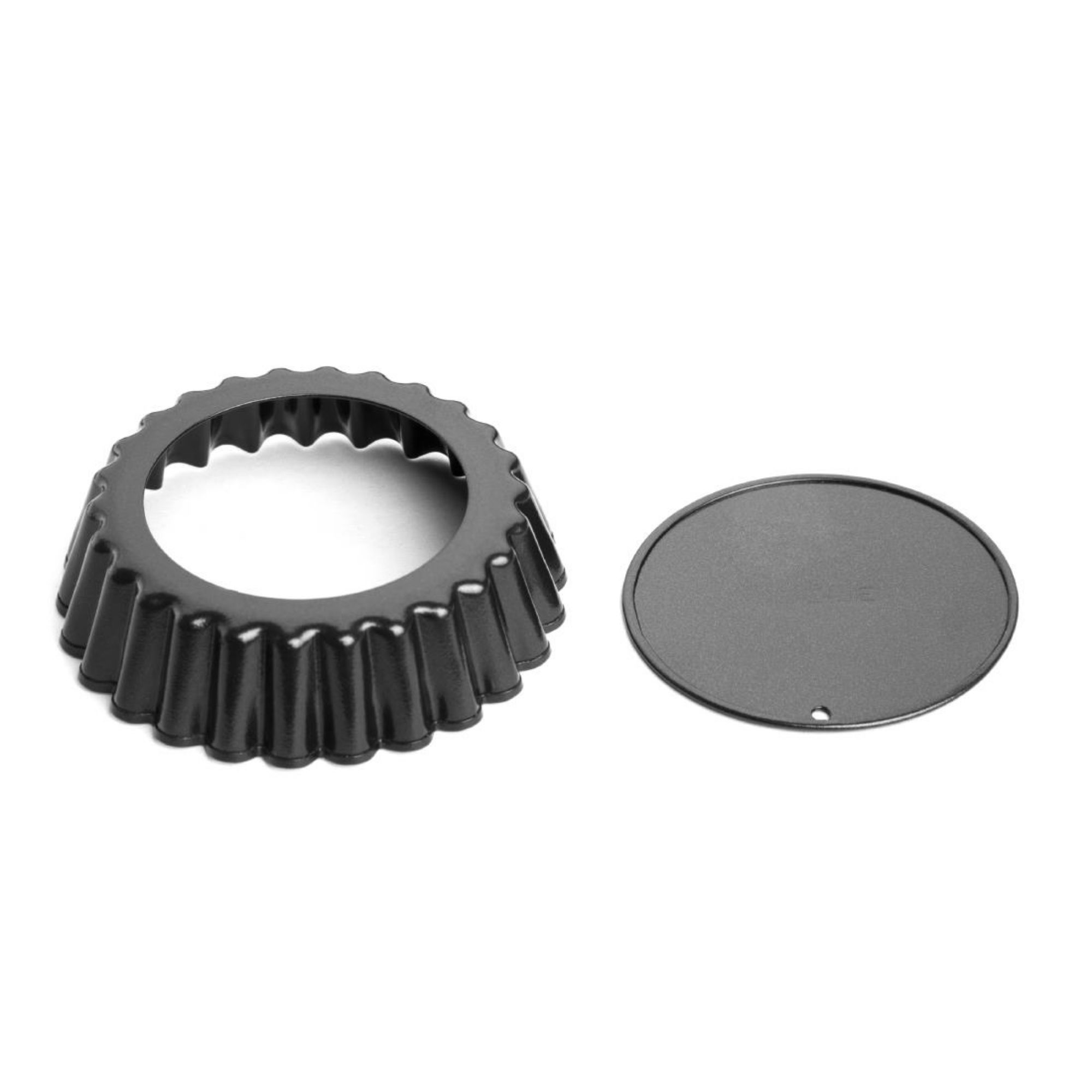 Picture of Vogue Non-Stick Mini Quiche Tin With Removable Base 80mm (3 pack)