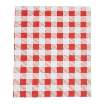 Picture of Greaseproof Paper Sheets Red Gingham 310 x 380mm (200 pack)