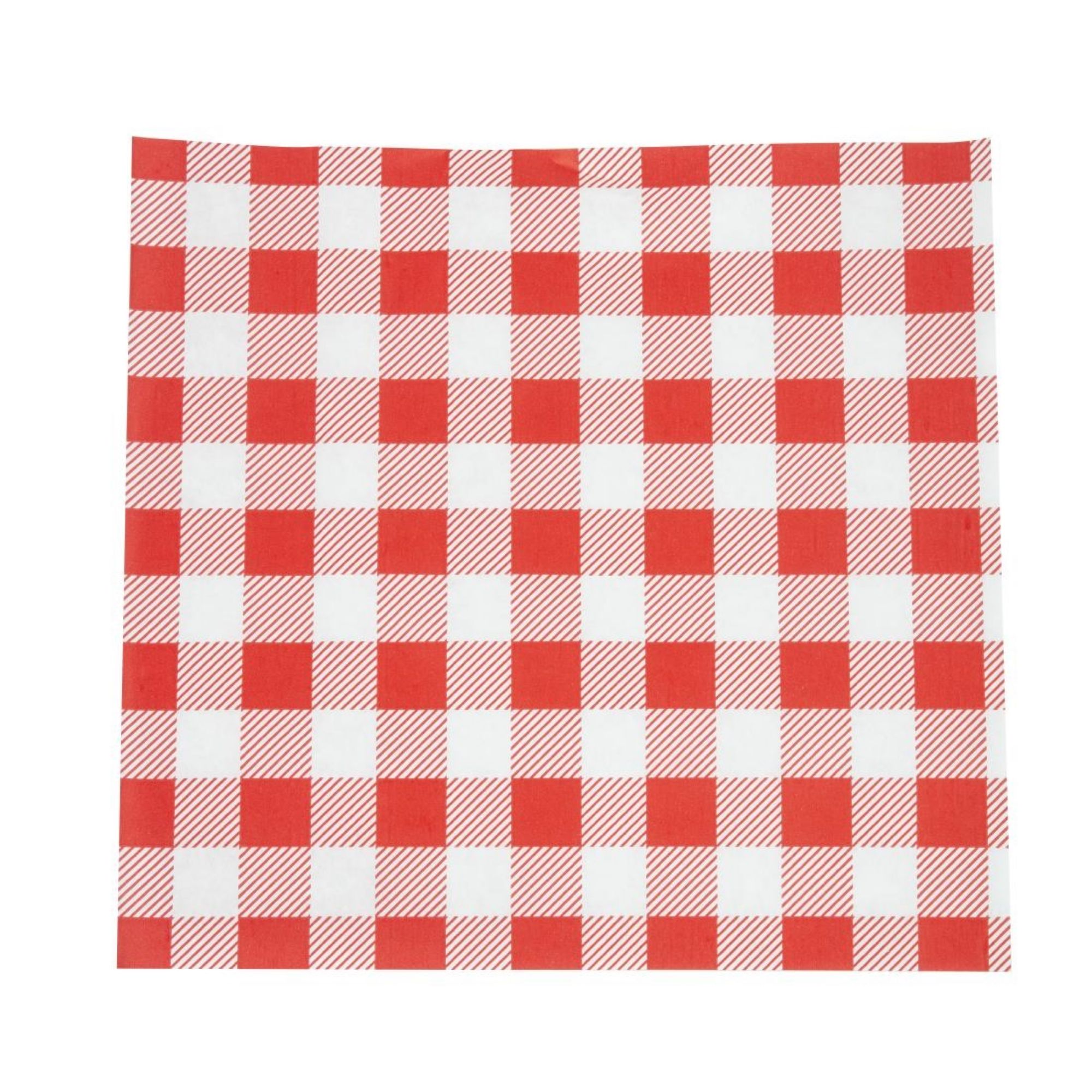 Picture of Greaseproof Paper Sheets Red Gingham 250 x 250mm (200 pack) - CL657