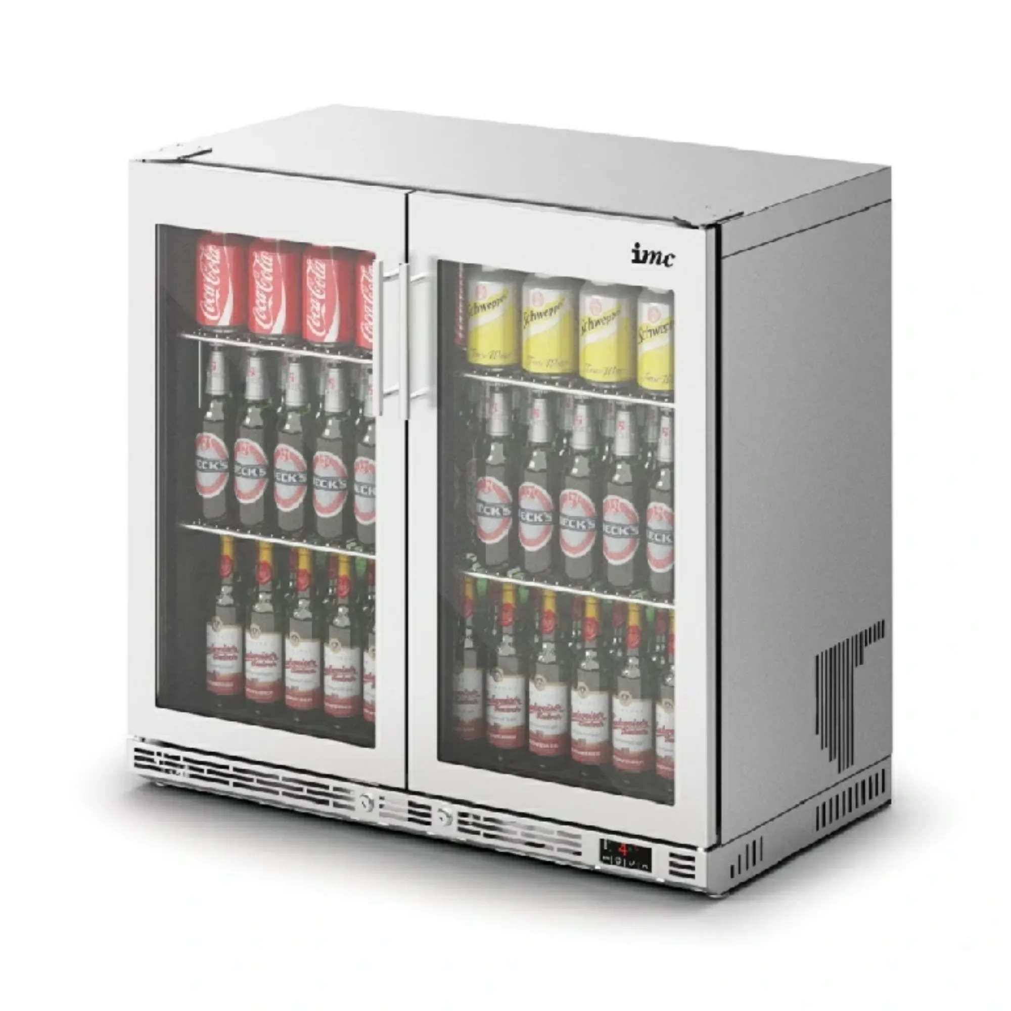 Picture of IMC Ventus V90 Bottle Cooler [Front Load] - Full Front Glass Door - Stainless Steel Frame - H 850 mm - W 900 mm - R290 - F76/271
