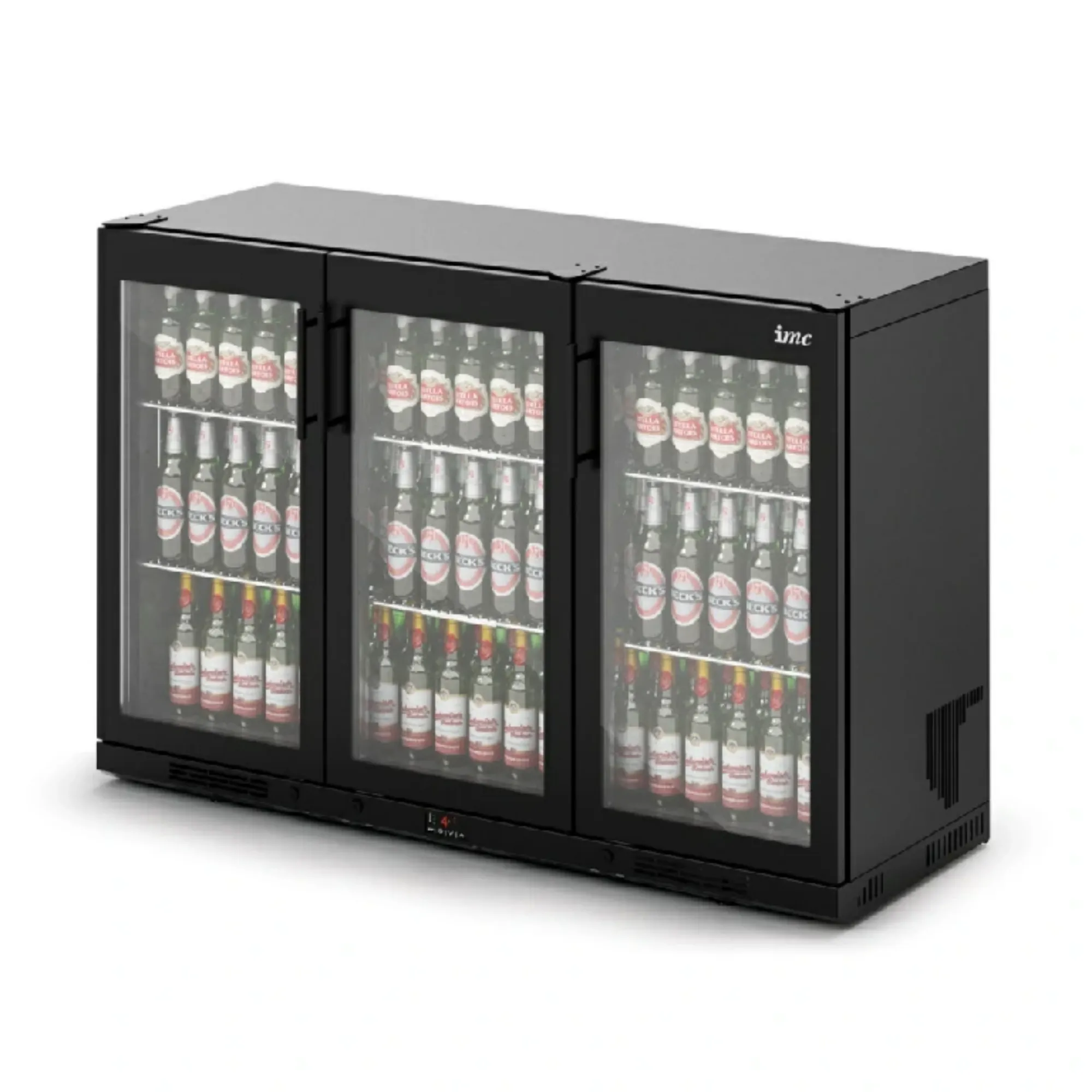 Picture of IMC Ventus V135 Bottle Cooler [Front Load] - Full FrontGlass Door - Black Painted Frame - H 900 mm - W 1350 mm - R290 - F76/370/B