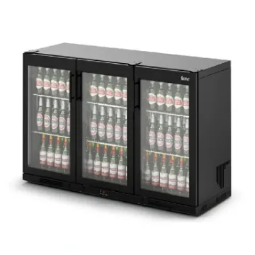 Picture of IMC Ventus V135 Bottle Cooler [Front Load] - Full FrontGlass Door - Black Painted Frame - H 900 mm - W 1350 mm - R290
