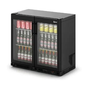 Picture of IMC Ventus V90 Bottle Cooler [Front Load] - Full Front Glass Door - Black Painted Frame - H 850 mm - W 900 mm - R290