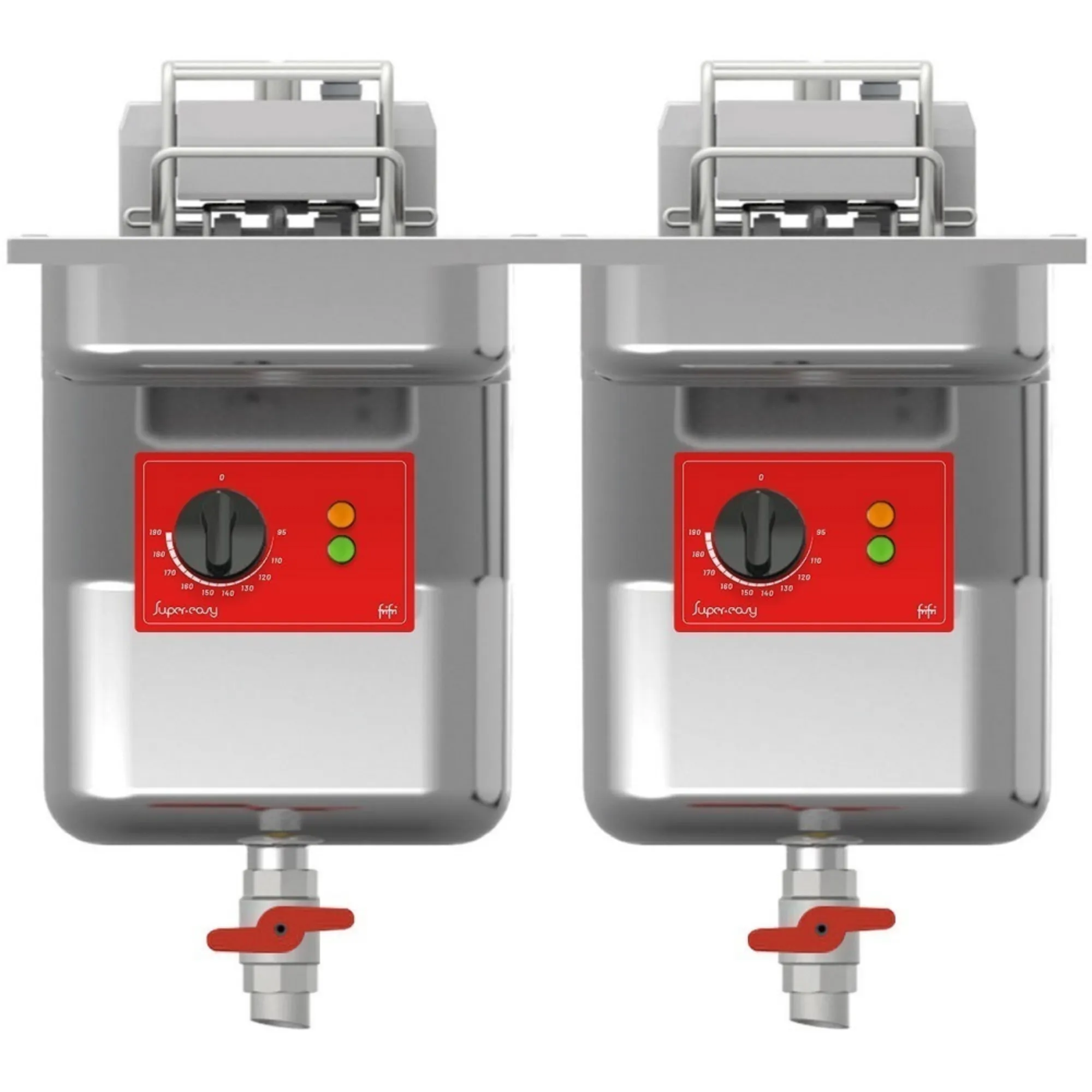 Picture of FriFri Super Easy 622 Electric Drop-in Twin Tank Fryer without Filtration - 2 Baskets - W 600 mm - 2 x 15.0 kW - SD622H32N0