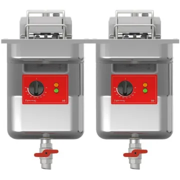Picture of FriFri Super Easy 622 Electric Drop-in Twin Tank Fryer with Filtration - 2 Baskets - W 600 mm - 2 x 15.0 kW
