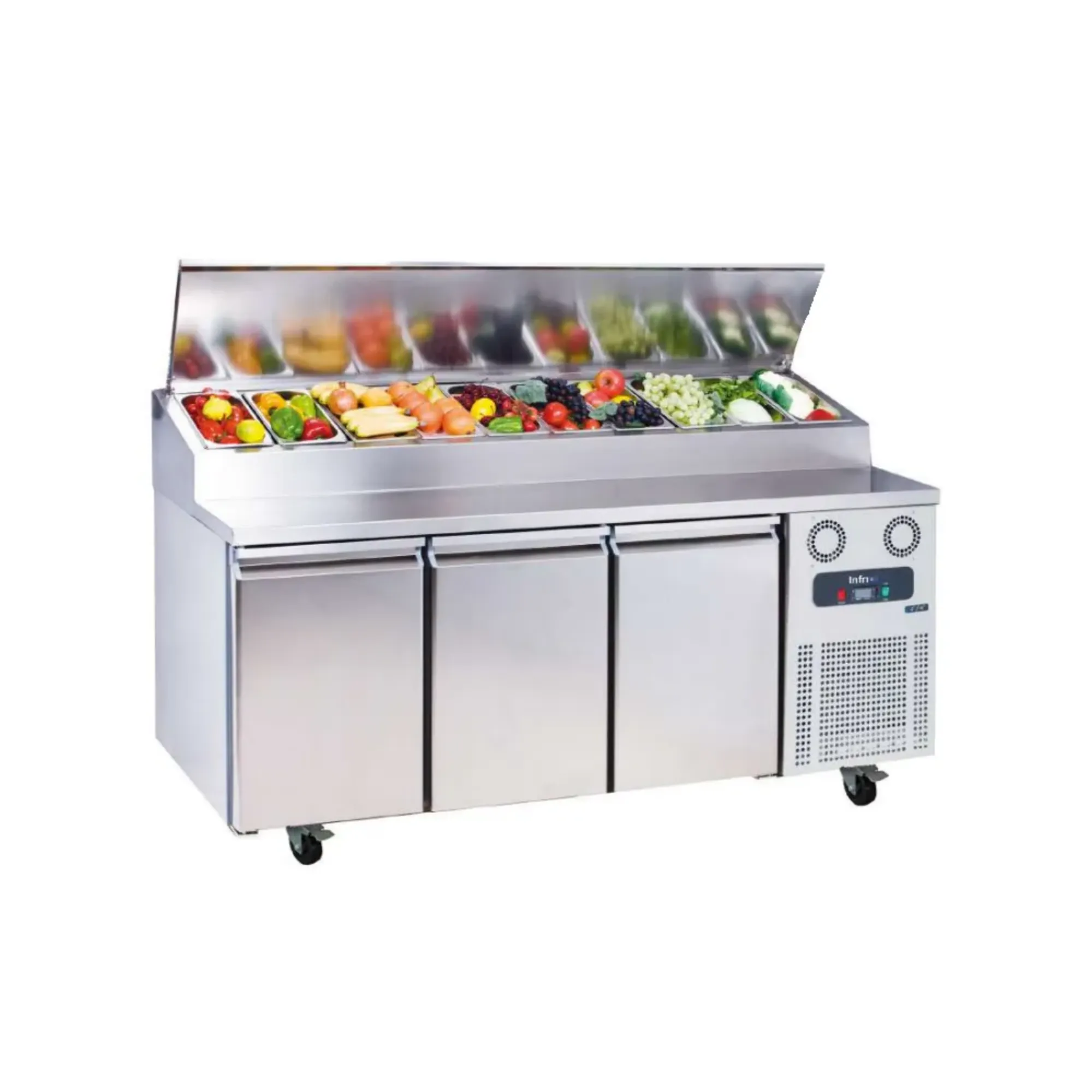 Picture of Professional 3 Door Ingredients Preparation Table - IC1800