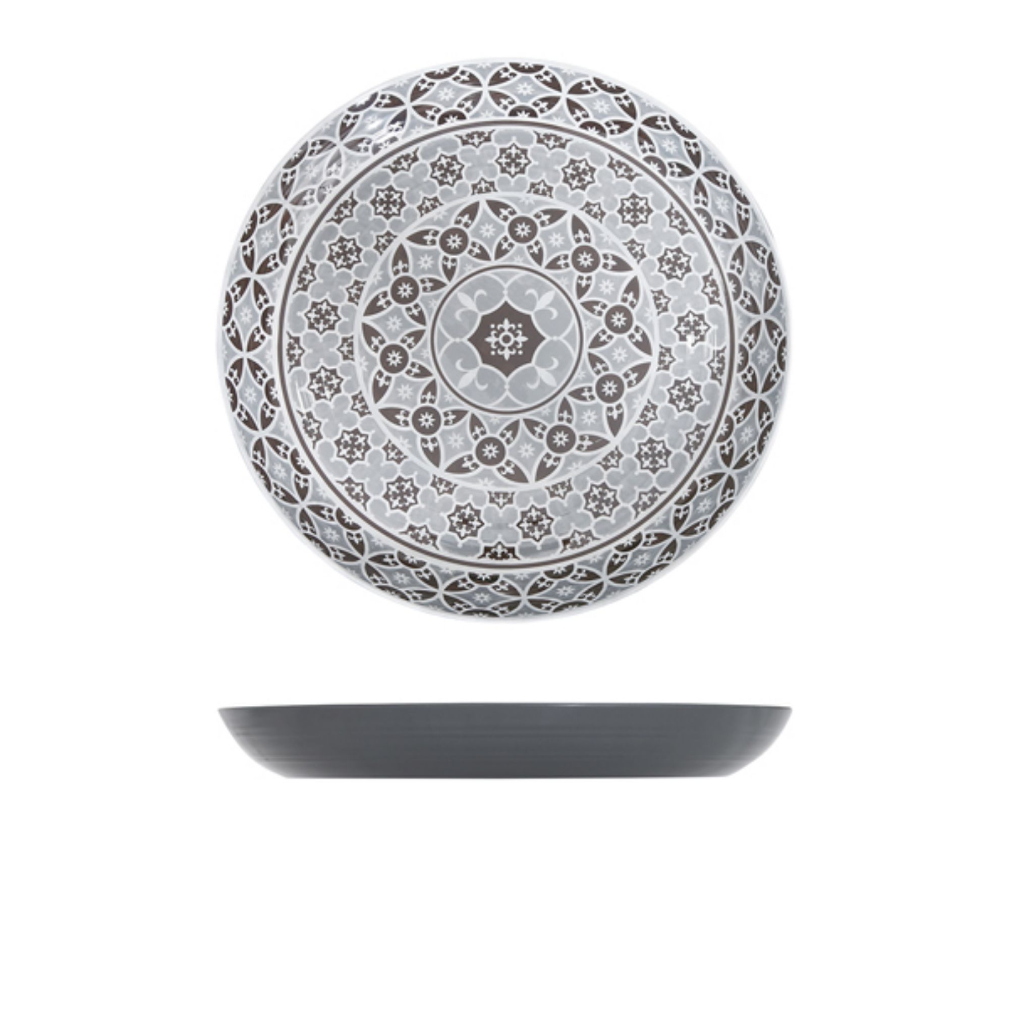 Picture of Grey Marrakesh Melamine Bowl 38 x 4.5cm - MK380939