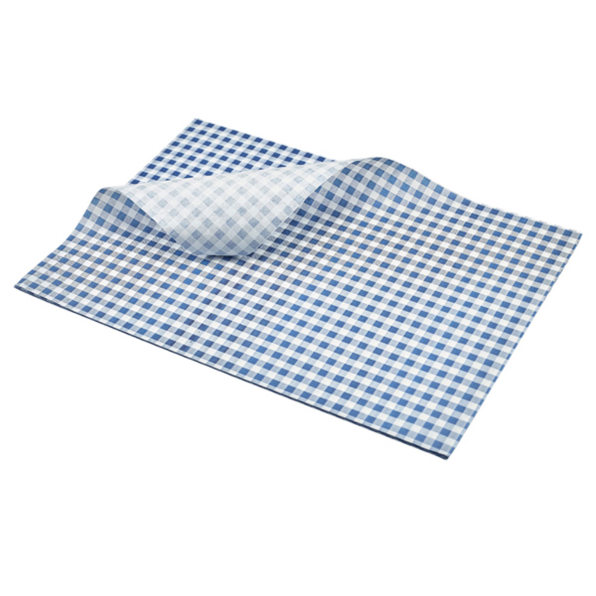 Picture of Greaseproof Paper Blue Gingham Print 35 x 25cm - PN1487LGB