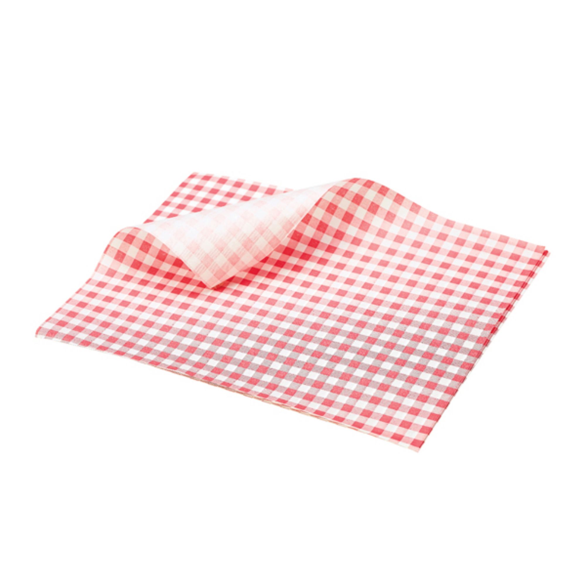 Picture of Greaseproof Paper Red Gingham Print 25 x 20cm - PN1487GR
