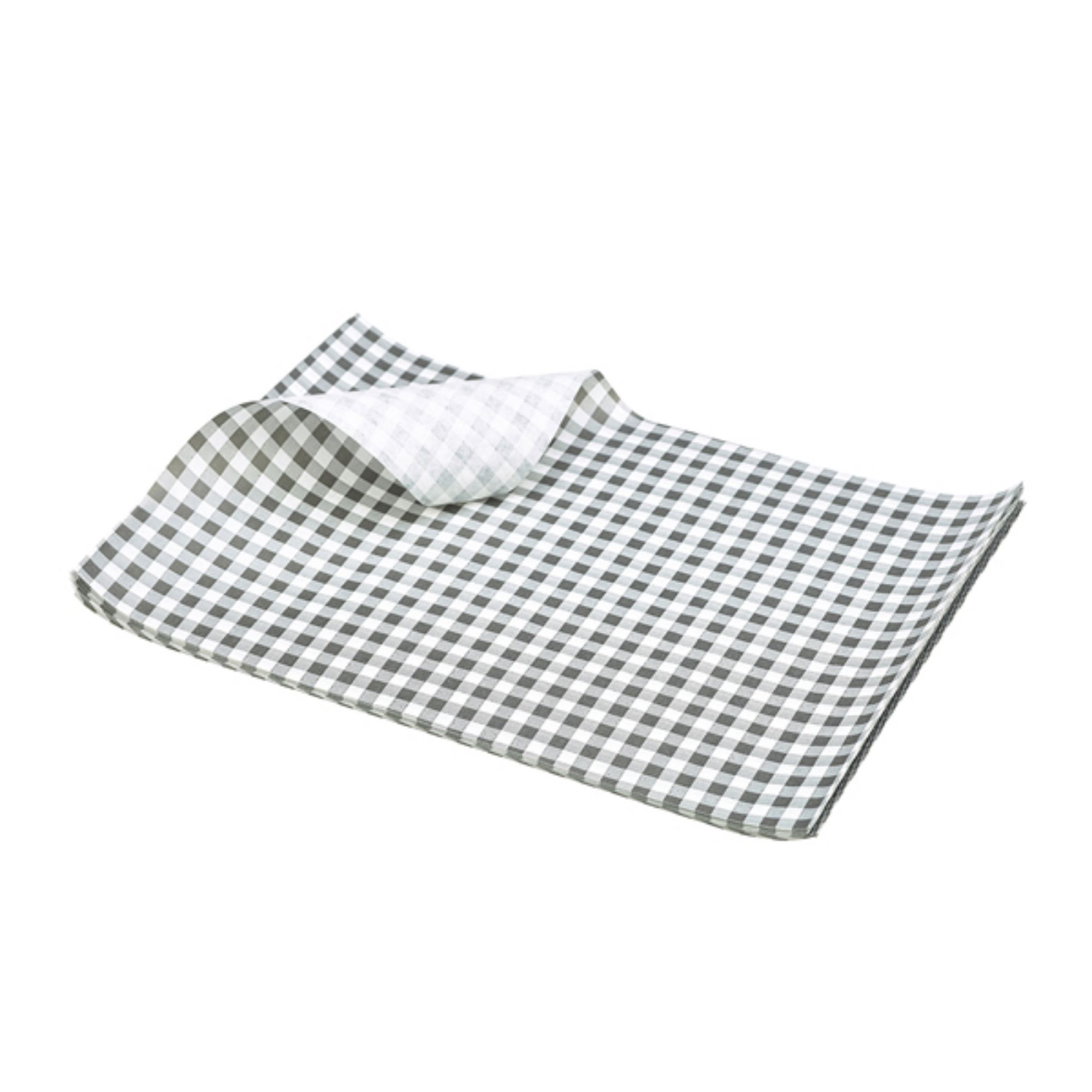 Picture of Greaseproof Paper Black Gingham Print 25 x 20cm - PN1487GBK