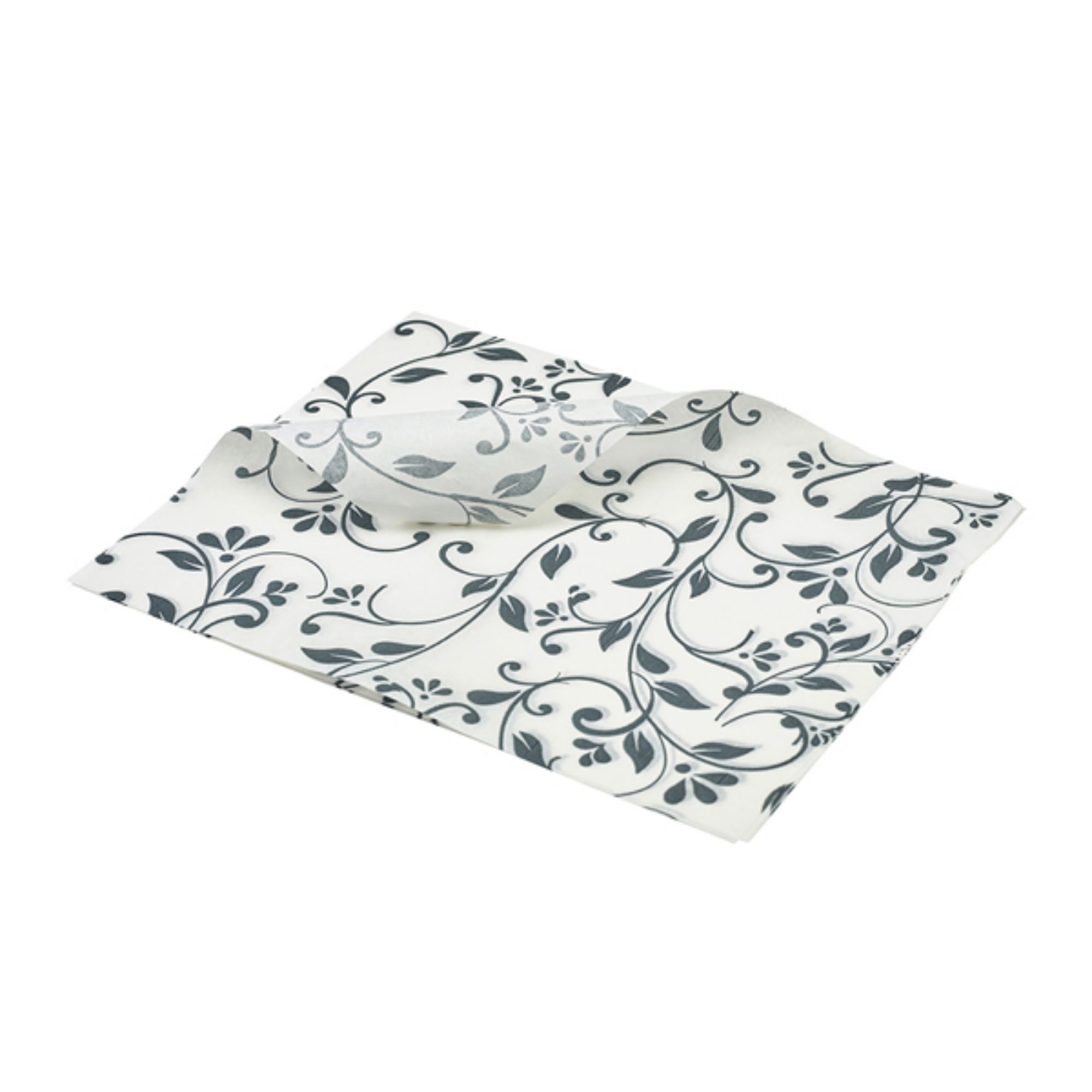 Picture of Greaseproof Paper Grey Floral Print 25 x 20cm - PN1487FG