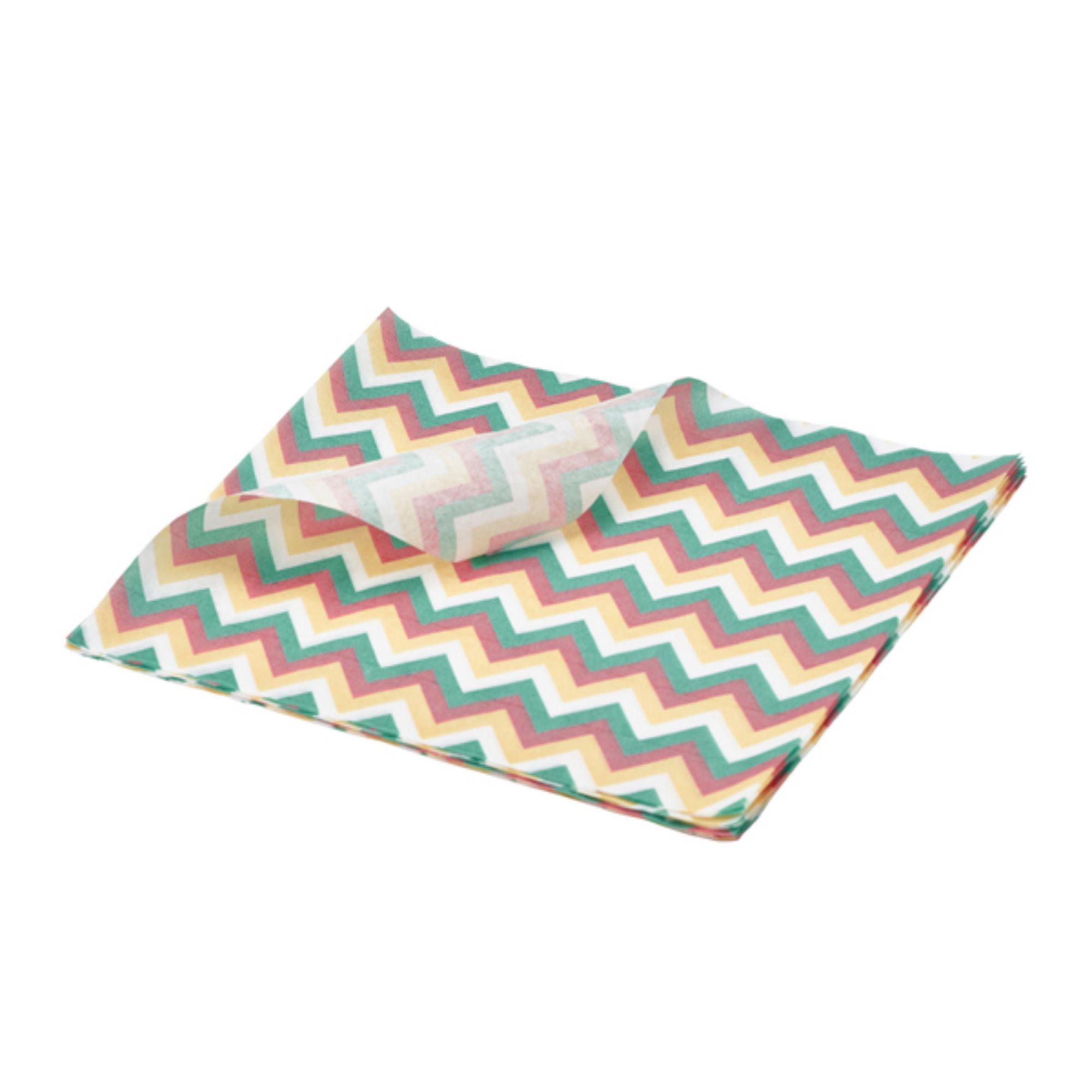 Picture of Greaseproof Paper Multicoloured Chevron Print 25 x 20cm - PN1487CHV