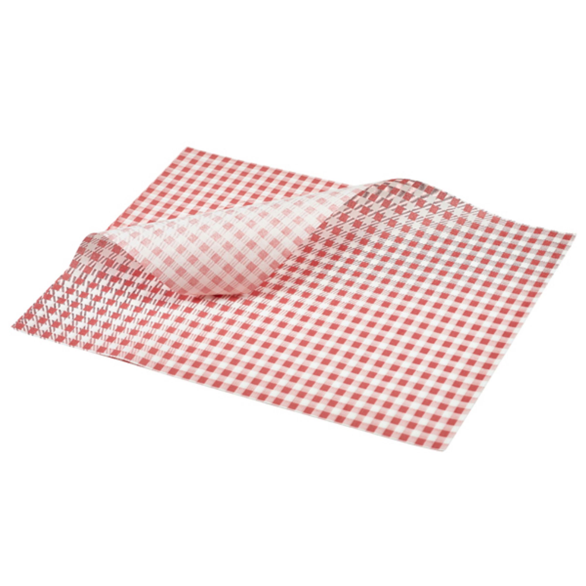 Picture of Greaseproof Paper Red Gingham Print 35 x 25cm - PN1487LGR