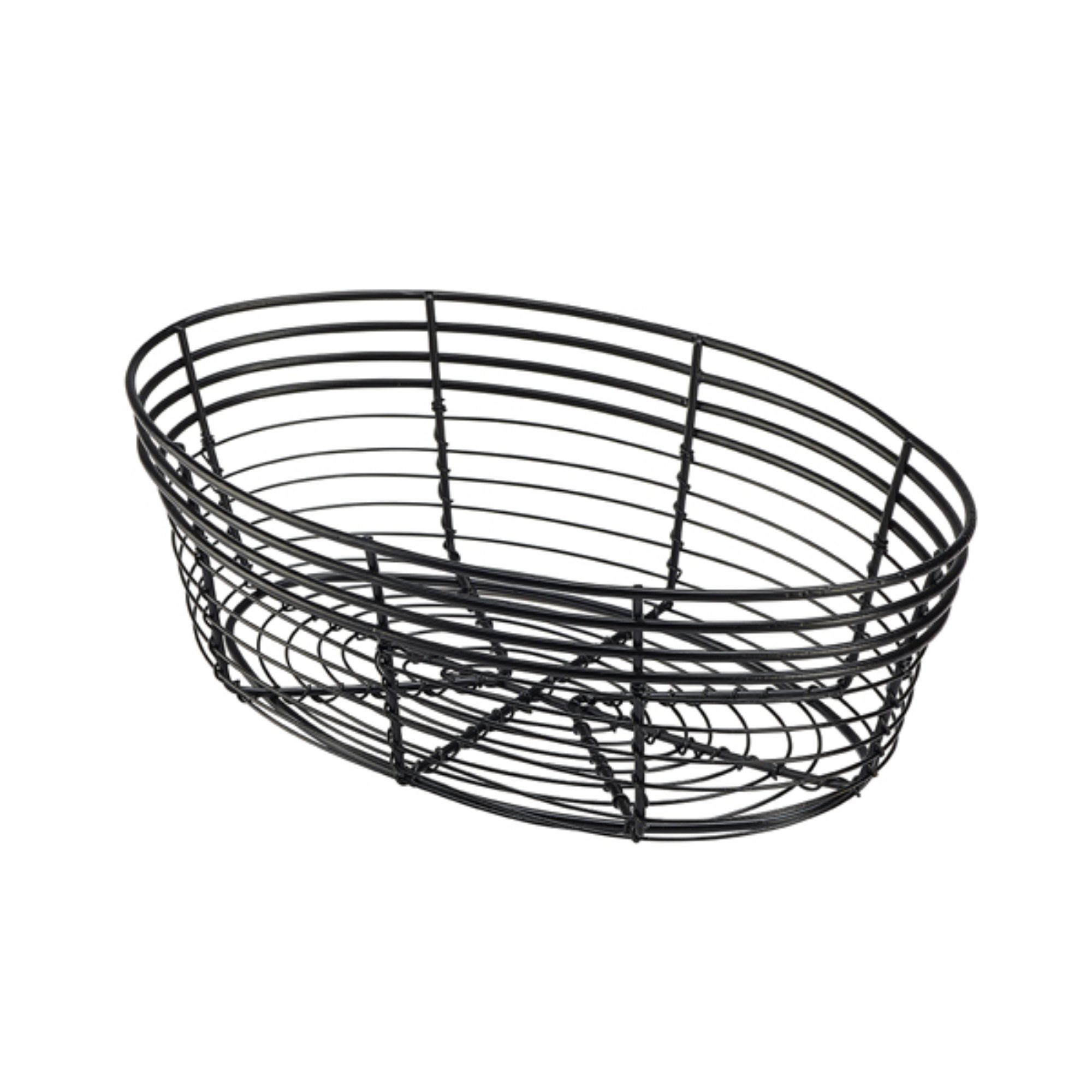 Picture of Wire Basket  Oval 25.5 x 16 x 8cm - Pack of 6 - WB2516BK