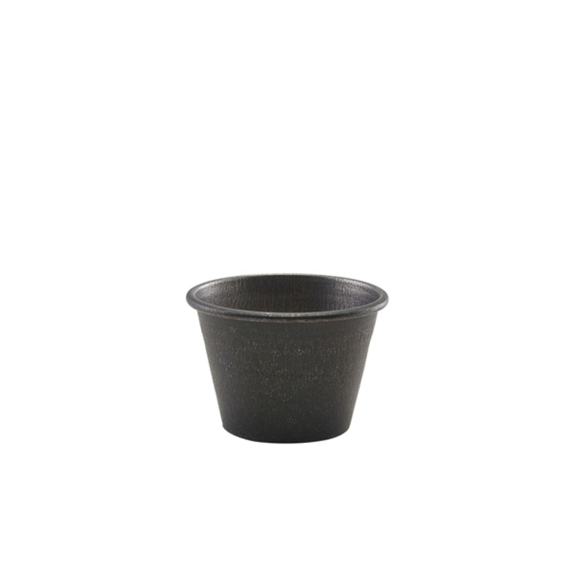 Picture of GenWare Black Vintage Steel Ramekin 71ml/ 2.5oz - Pack of 24 - RAMST2BKV