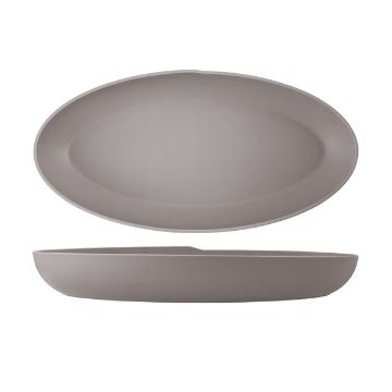 Picture of Sand Brown Copenhagen Oval Melamine Deep Dish 55 x 27.5 x 7.5cm