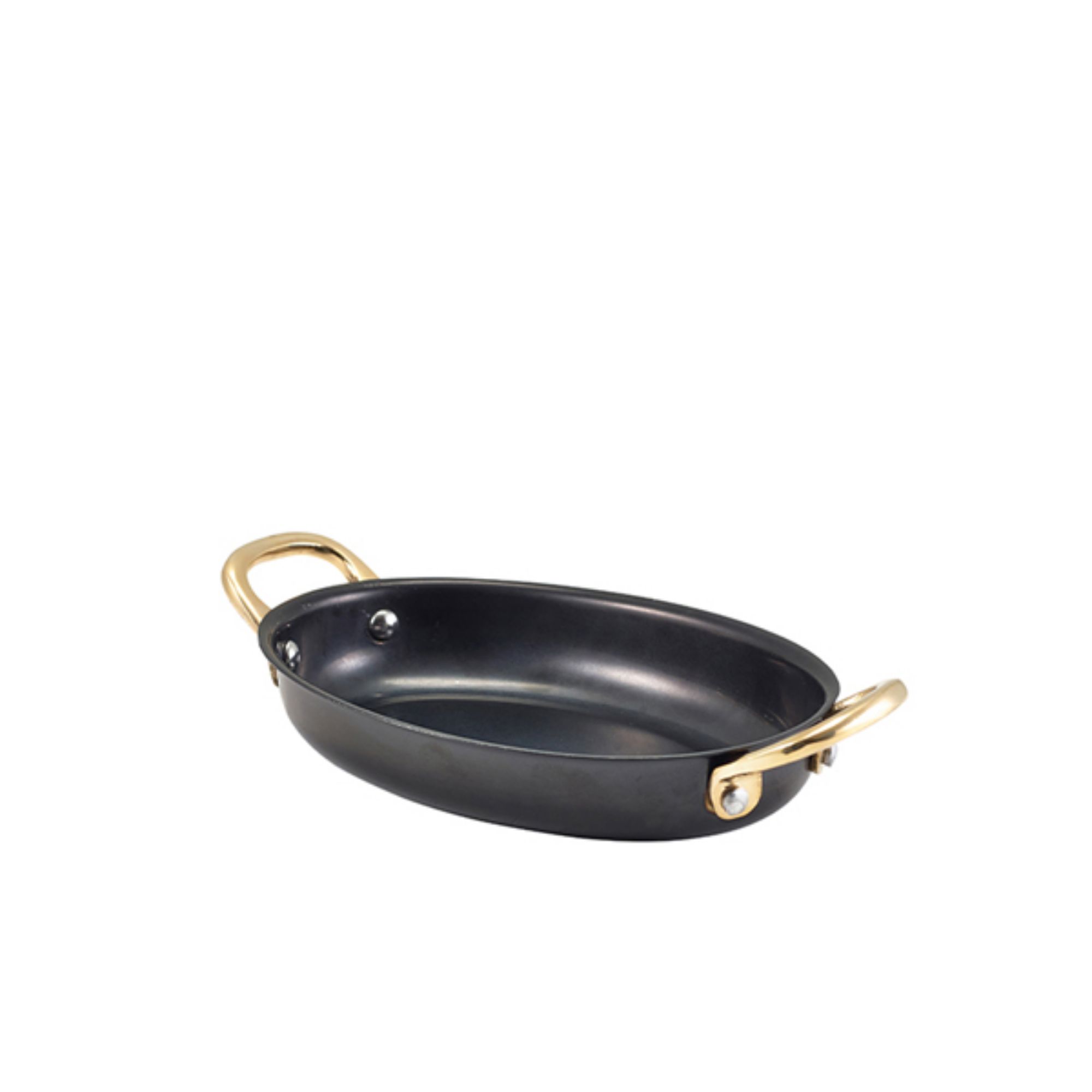 Picture of GenWare Black Vintage Steel Oval Dish 16.5 x 12.5cm - Pack of 6 - SSD16BKV