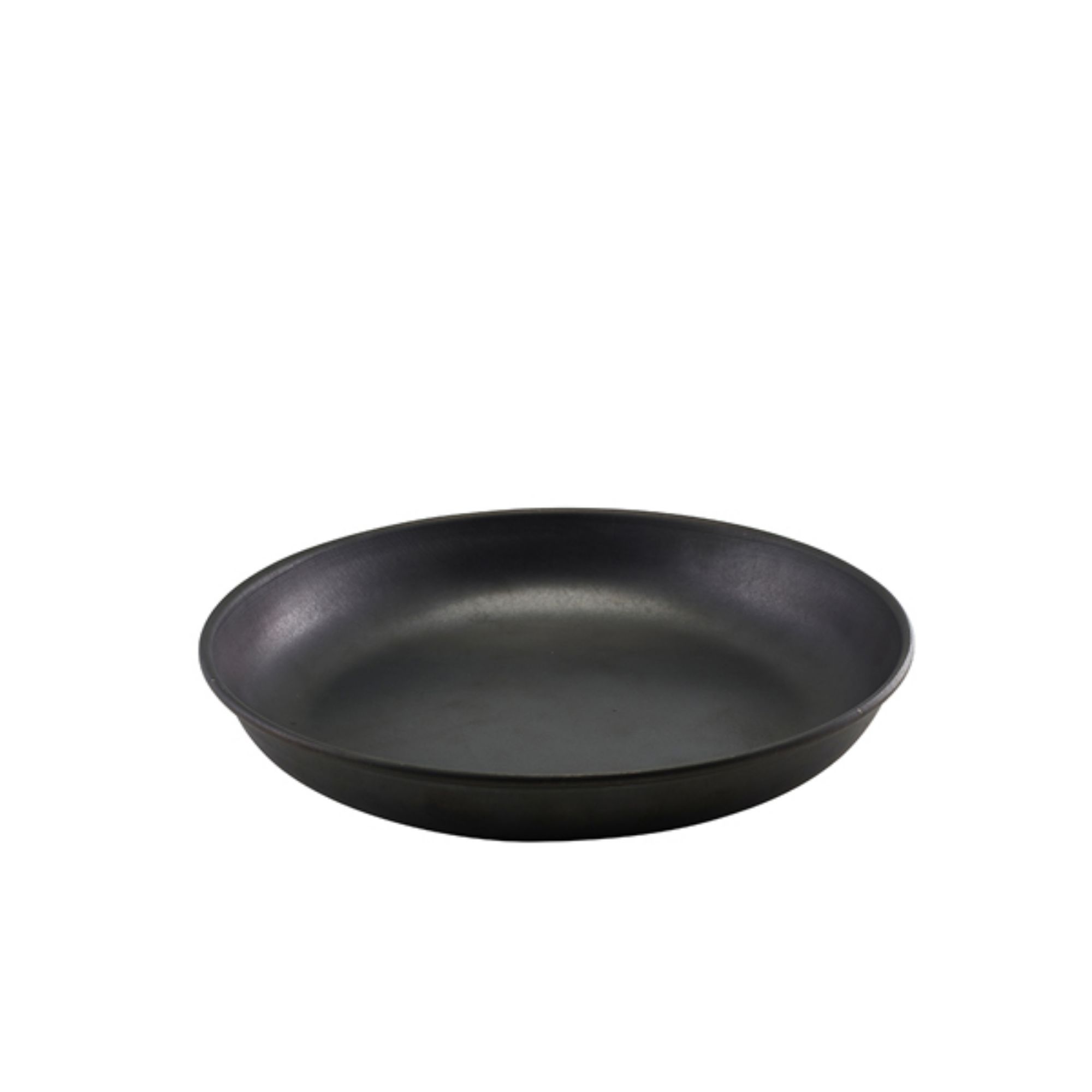 Picture of GenWare Black Vintage Steel Coupe Plate 24cm - Pack of 12 - SCP24BKV