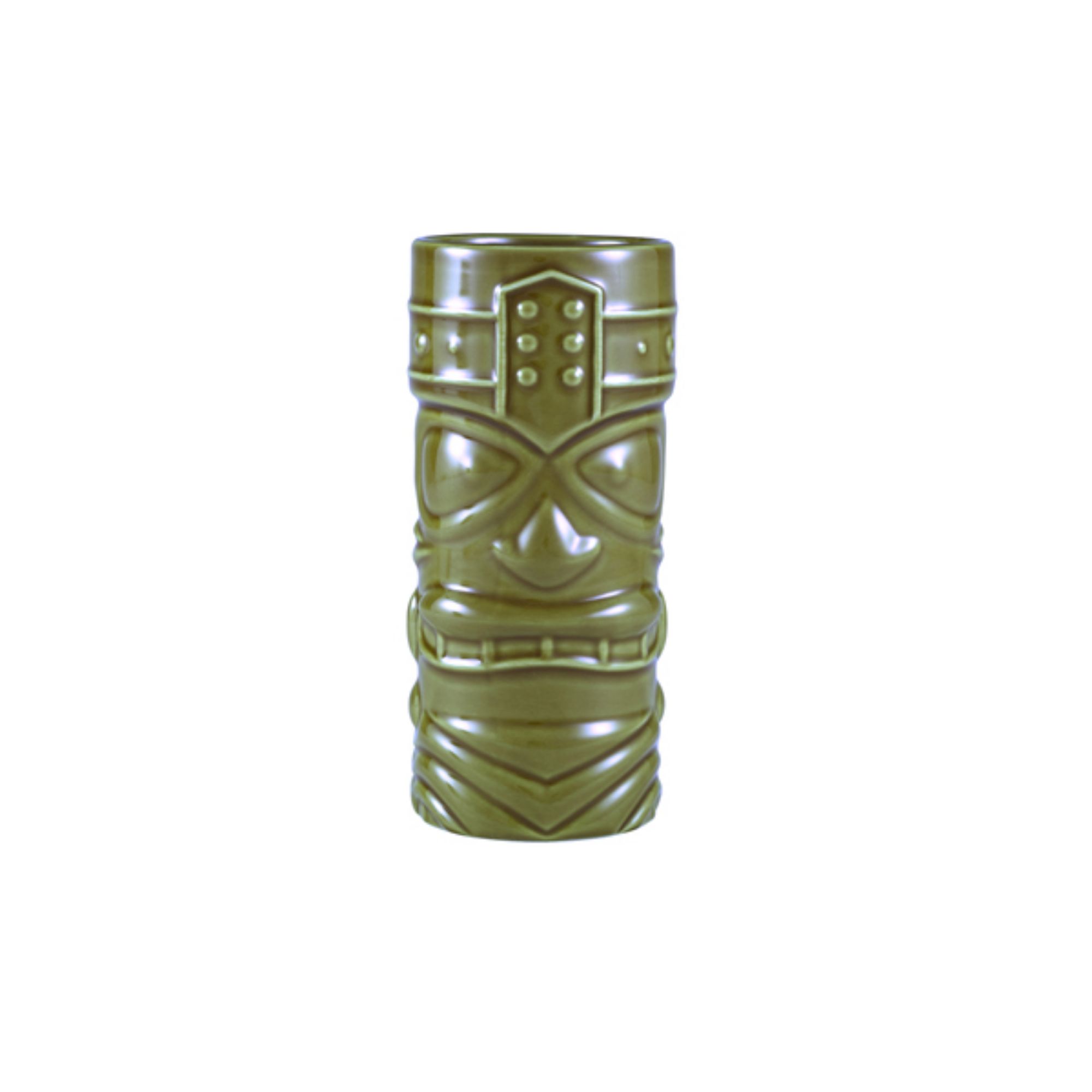 Picture of Genware Green Tiki Mug 40cl/ 14oz - Pack of 4 - TKM400GR