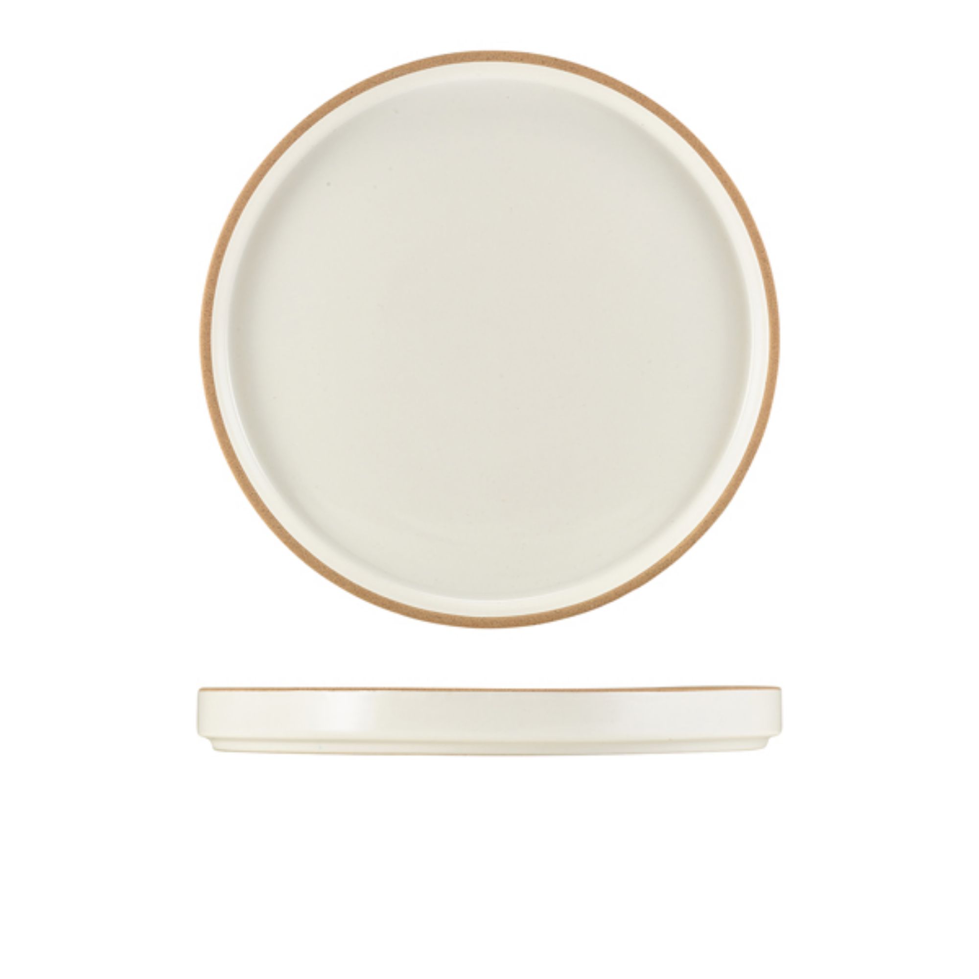 Picture of GenWare Kava White Stoneware Presentation Plate 25cm - Pack of 6 - LP-KW25