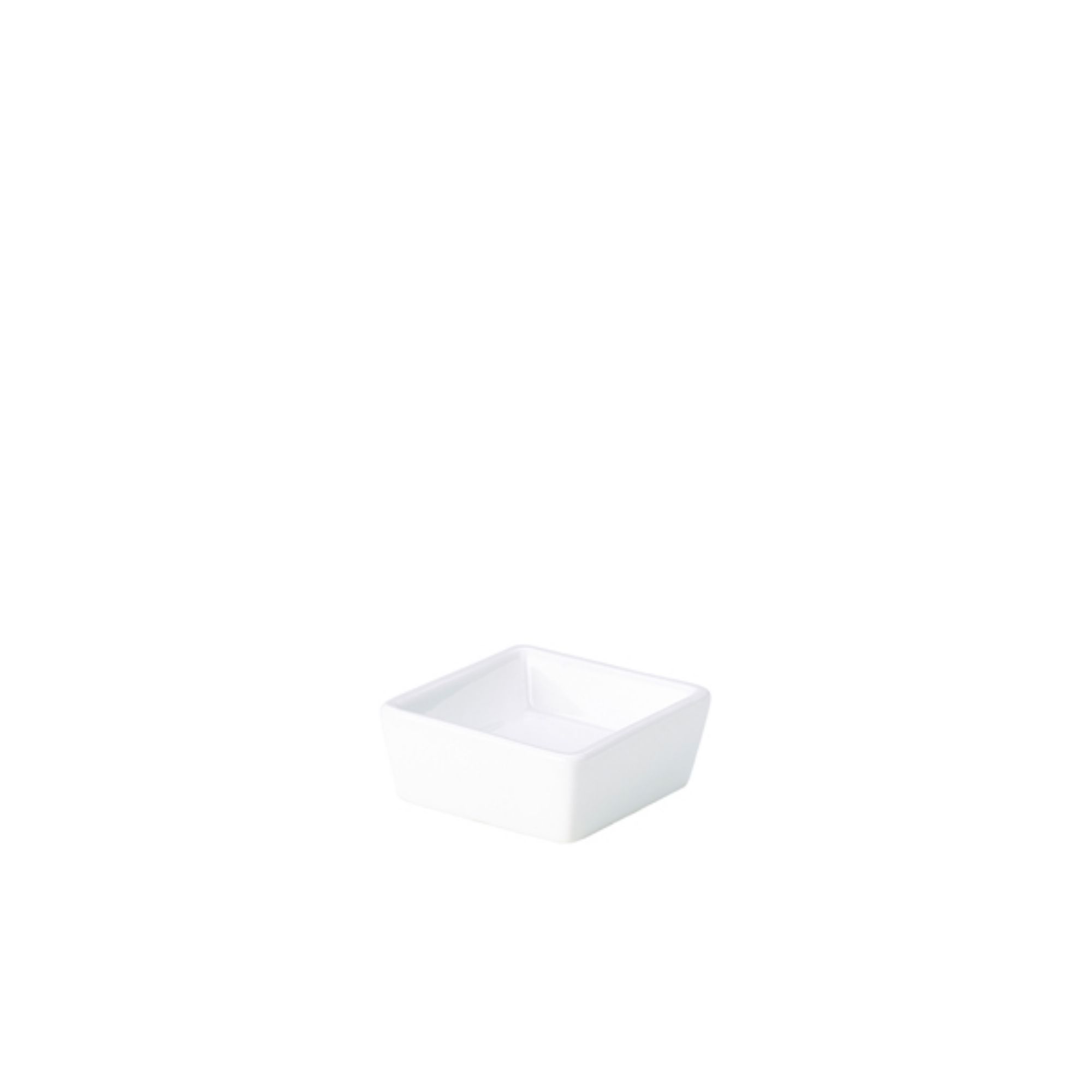 Picture of Genware Porcelain Square Dish 6.4 x 2.5cm/ 2.5 x 1" - Pack of 12 - 353006