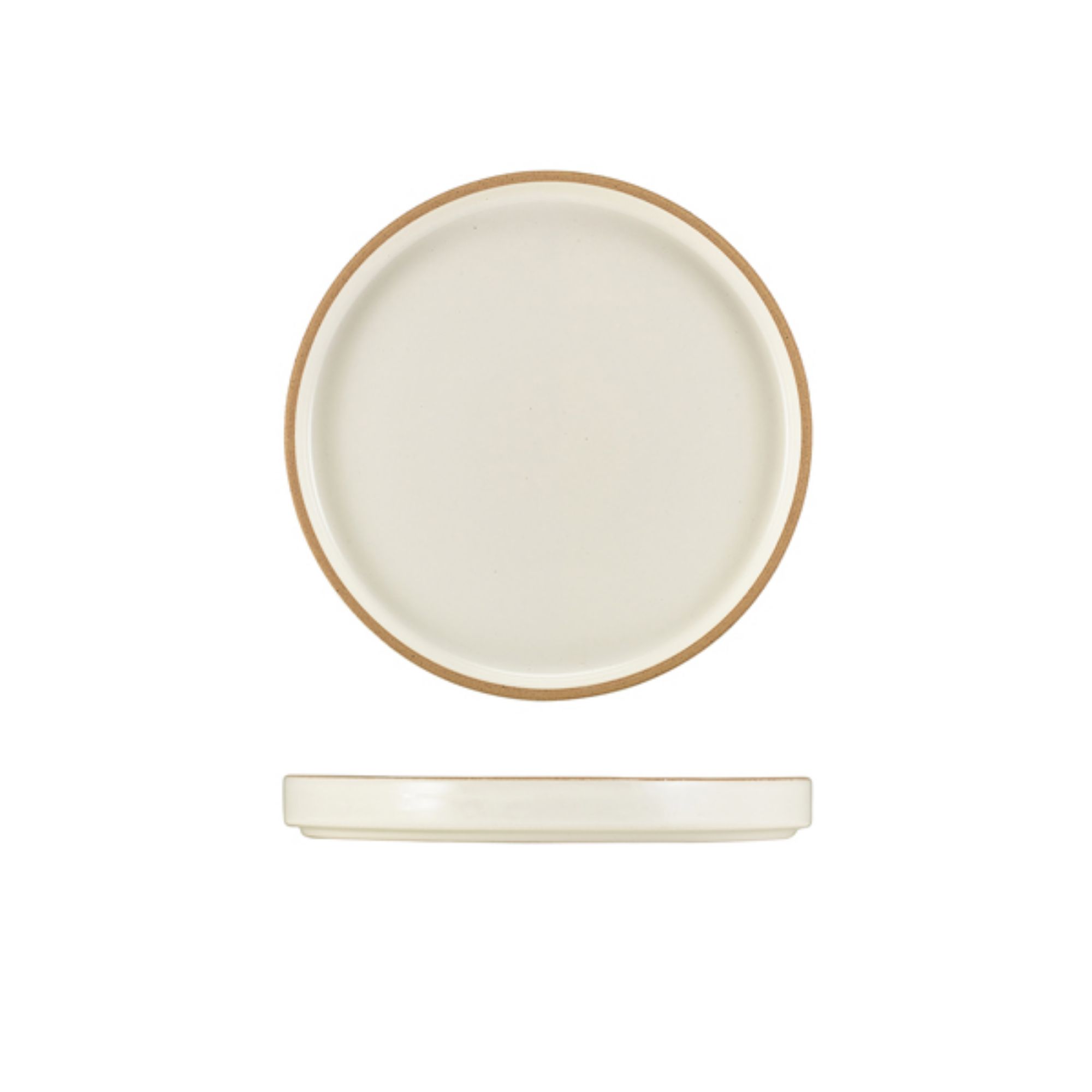 Picture of GenWare Kava White Stoneware Presentation Plate 18cm - Pack of 6 - LP-KW18