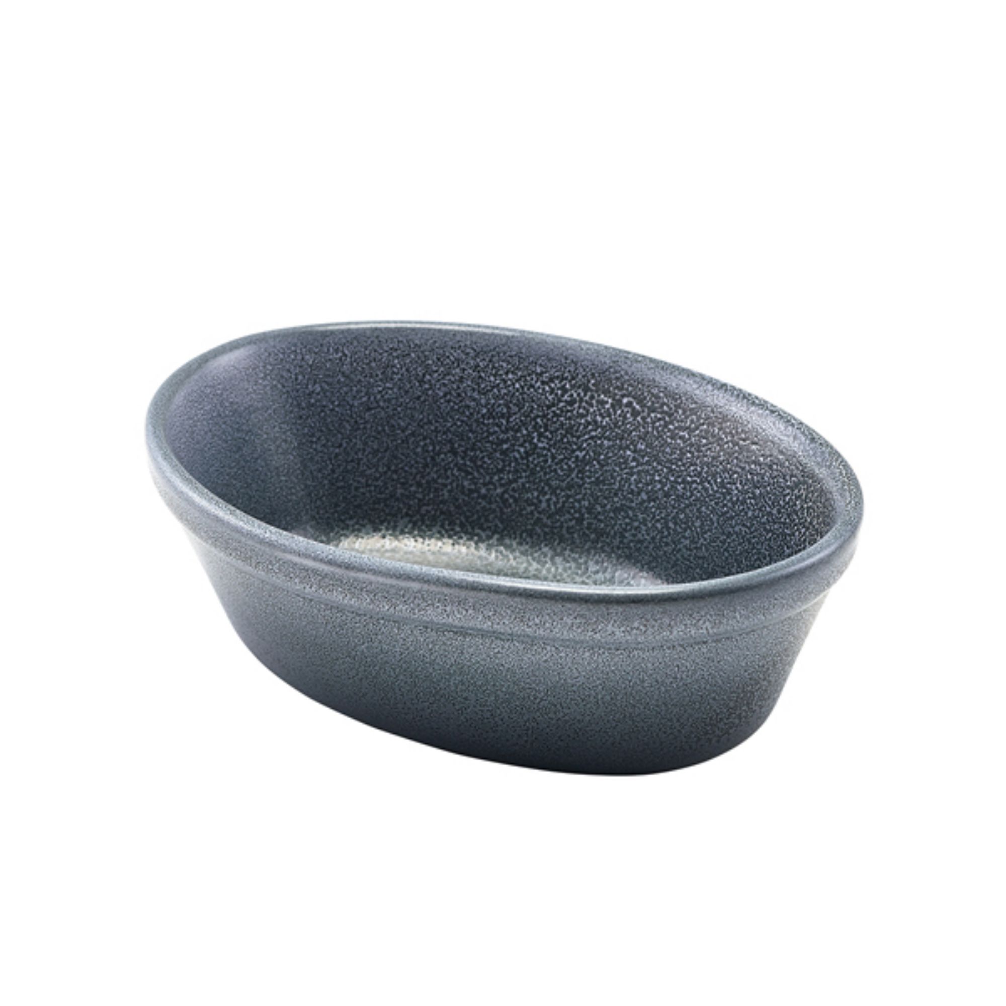 Picture of Forge Graphite Stoneware Oval Pie Dish 16cm - Pack of 6 - CT-PD16G