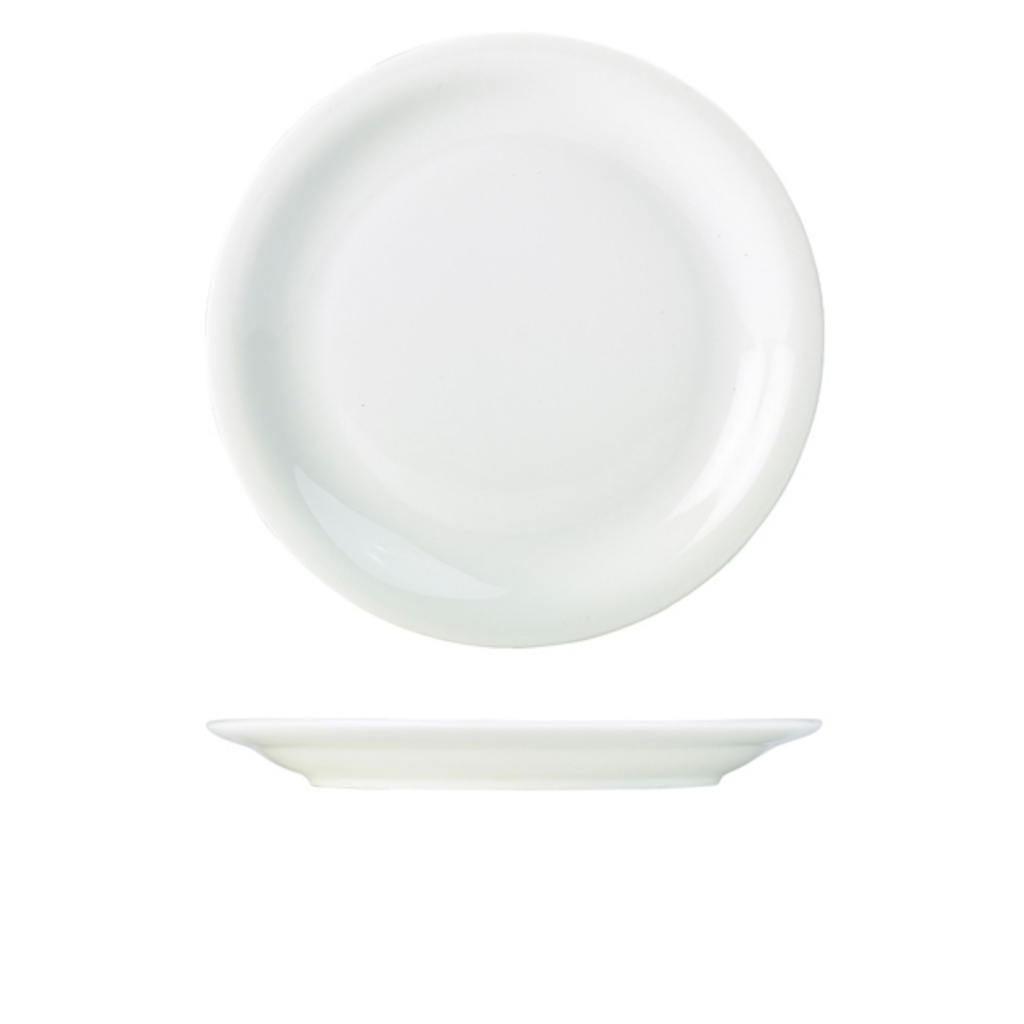 Picture of Genware Porcelain Narrow Rim Plate 28cm/ 11" - Pack of 6 - 160328