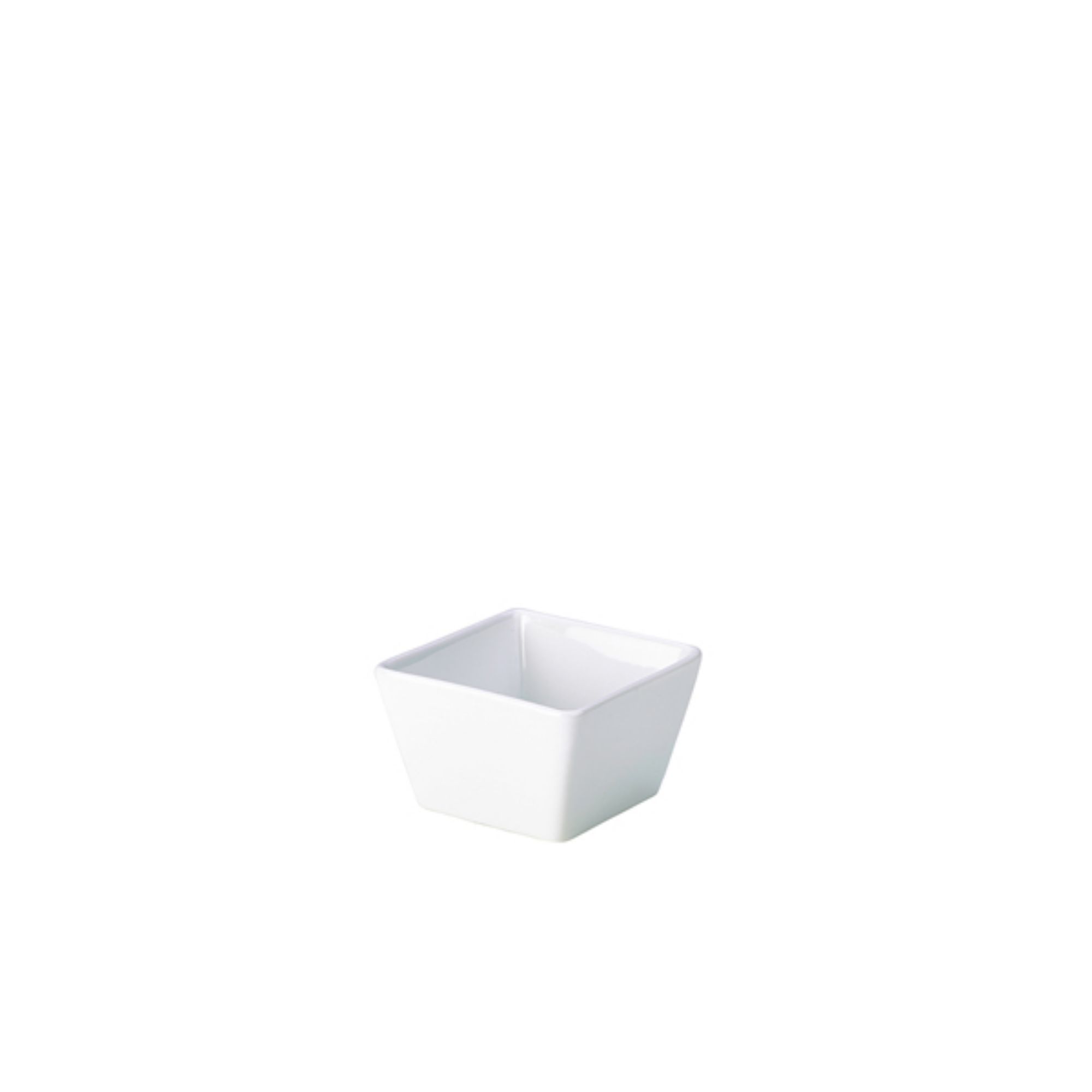 Picture of Genware Porcelain Square Dish 8.5 x 5.5cm/ 3.25 x 2.25" - Pack of 6 - 357008