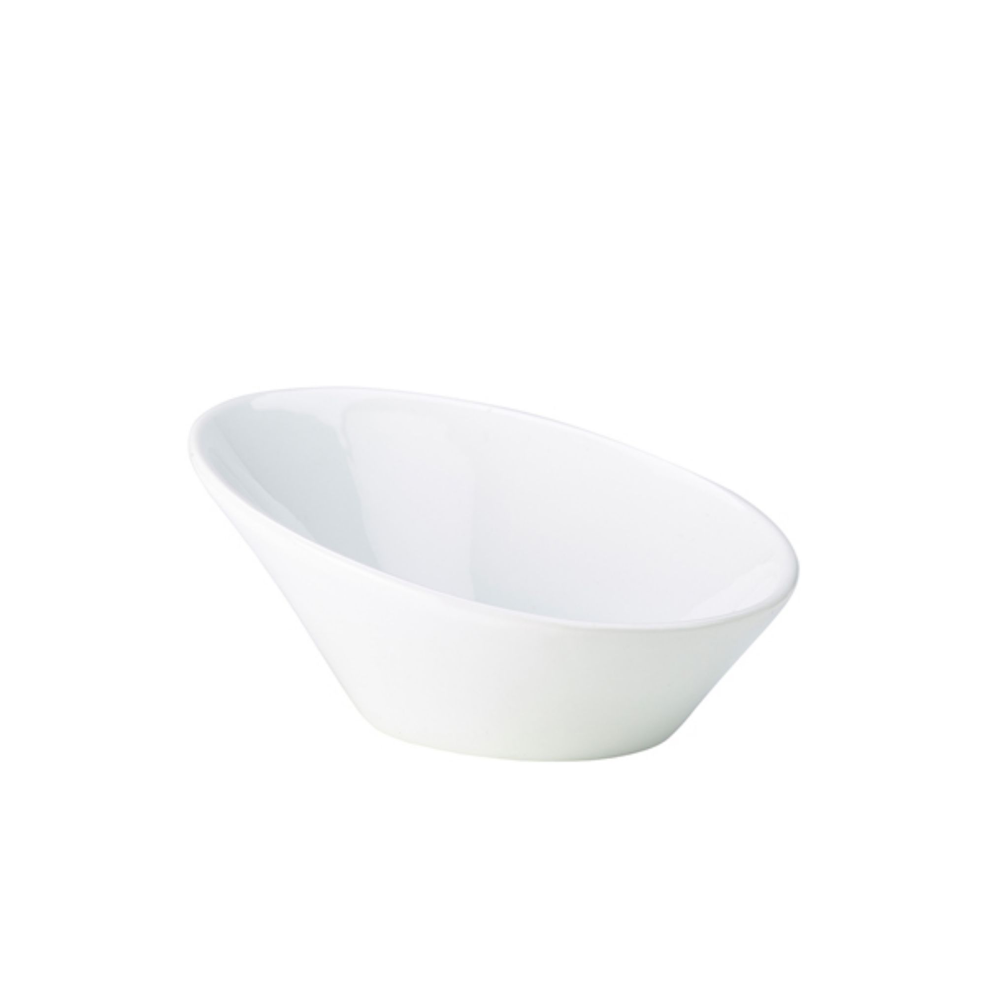 Picture of Genware Porcelain Oval Sloping Bowl 21cm/ 8.25" - Pack of 6 - 366021