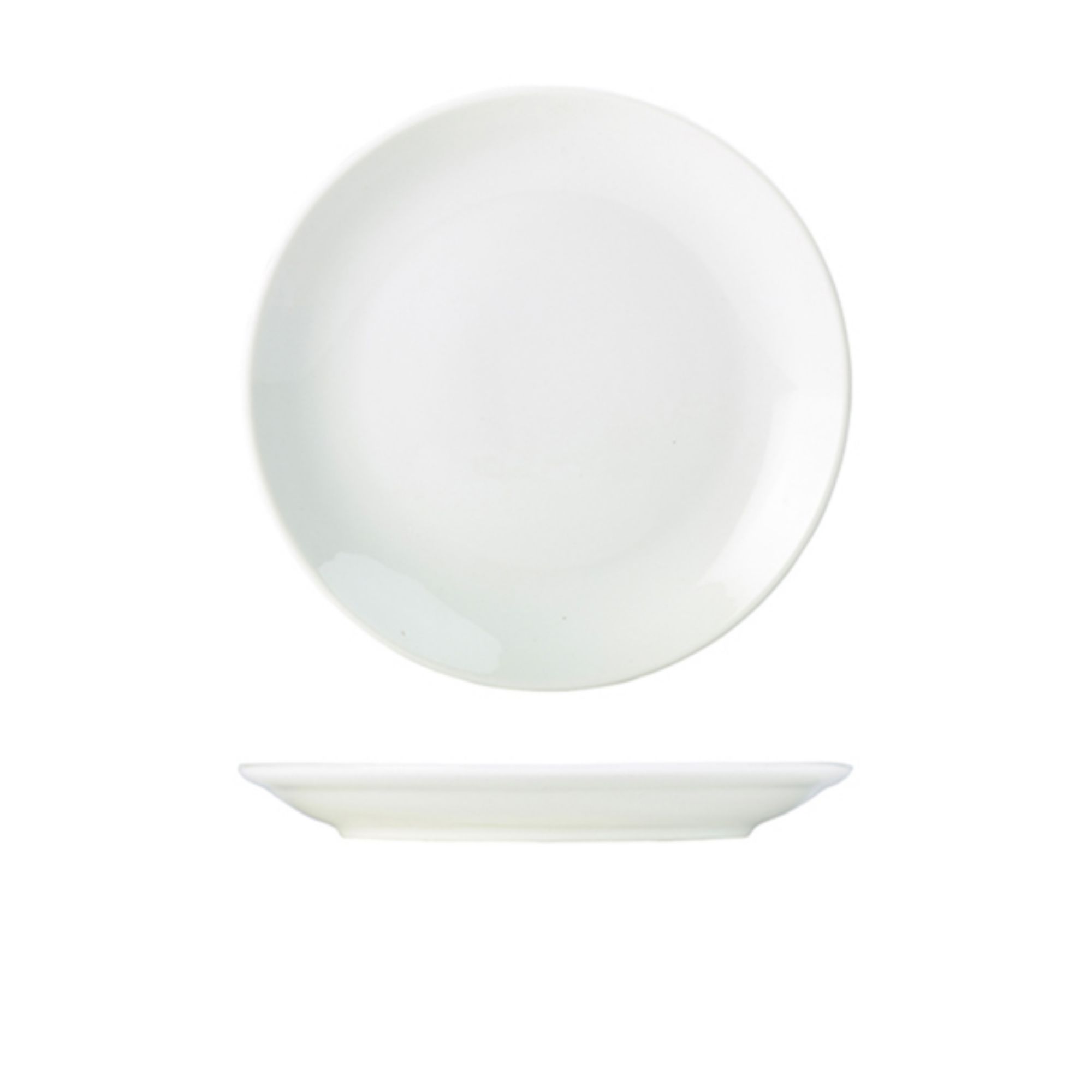 Picture of Genware Porcelain Coupe  Plate 24cm/ 9.5" - Pack of 6 - 187624