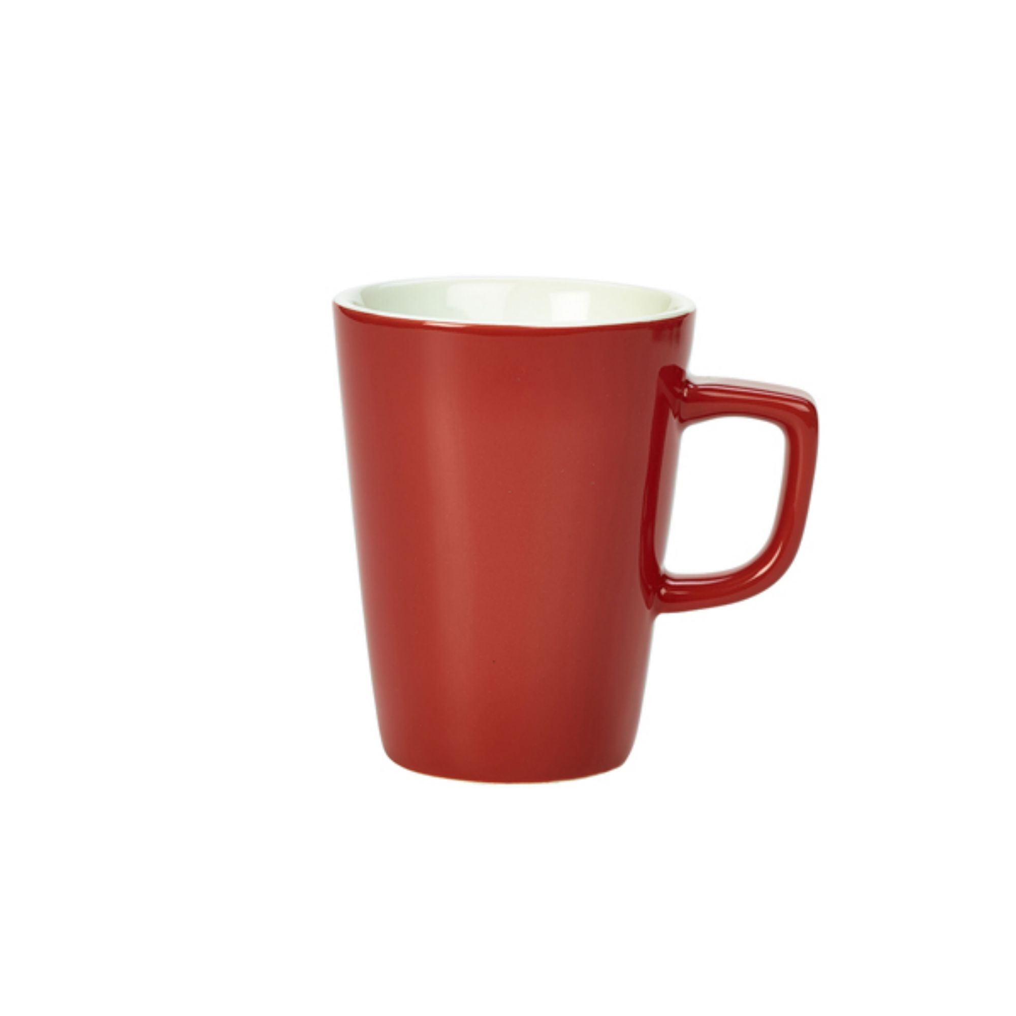 Picture of Genware Porcelain Red Latte Mug 34cl/ 12oz - Pack of 6 - 322135R