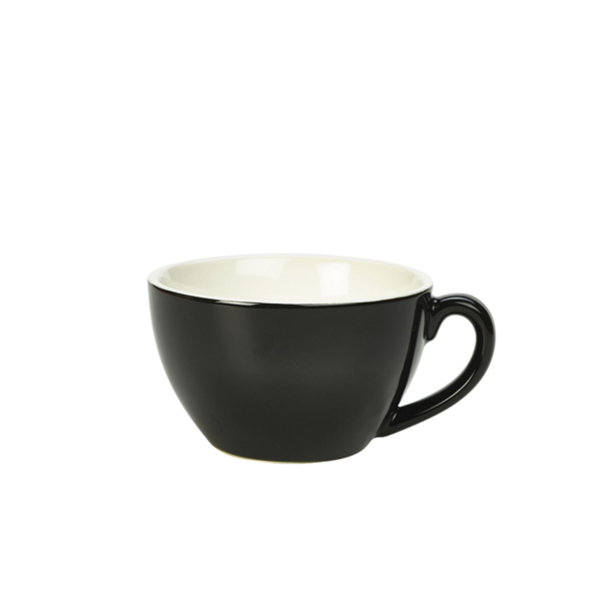 Picture of Genware Porcelain Black Bowl Shaped Cup 34cl/ 12oz - Pack of 6 - 322134BK