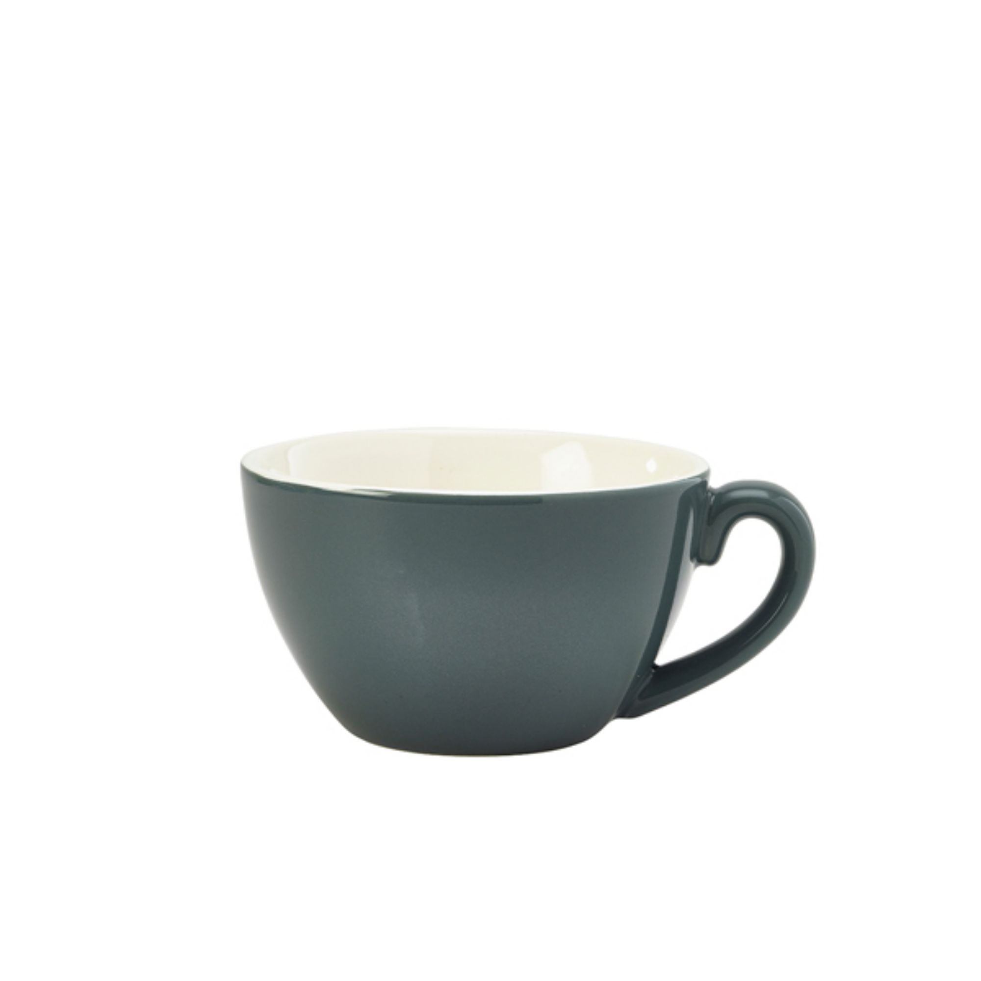 Picture of Genware Porcelain Grey Bowl Shaped Cup 34cl/ 12oz - Pack of 6 - 322134G