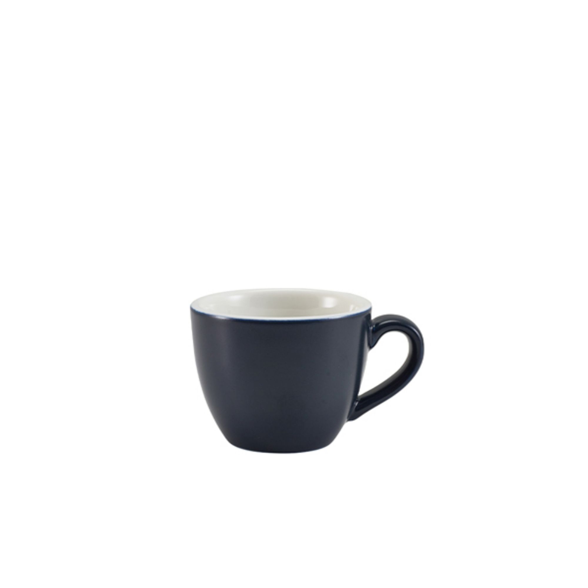 Picture of GenWare Porcelain Matt Blue Bowl Shaped Cup 9cl/ 3oz - Pack of 6 - 312109MBL