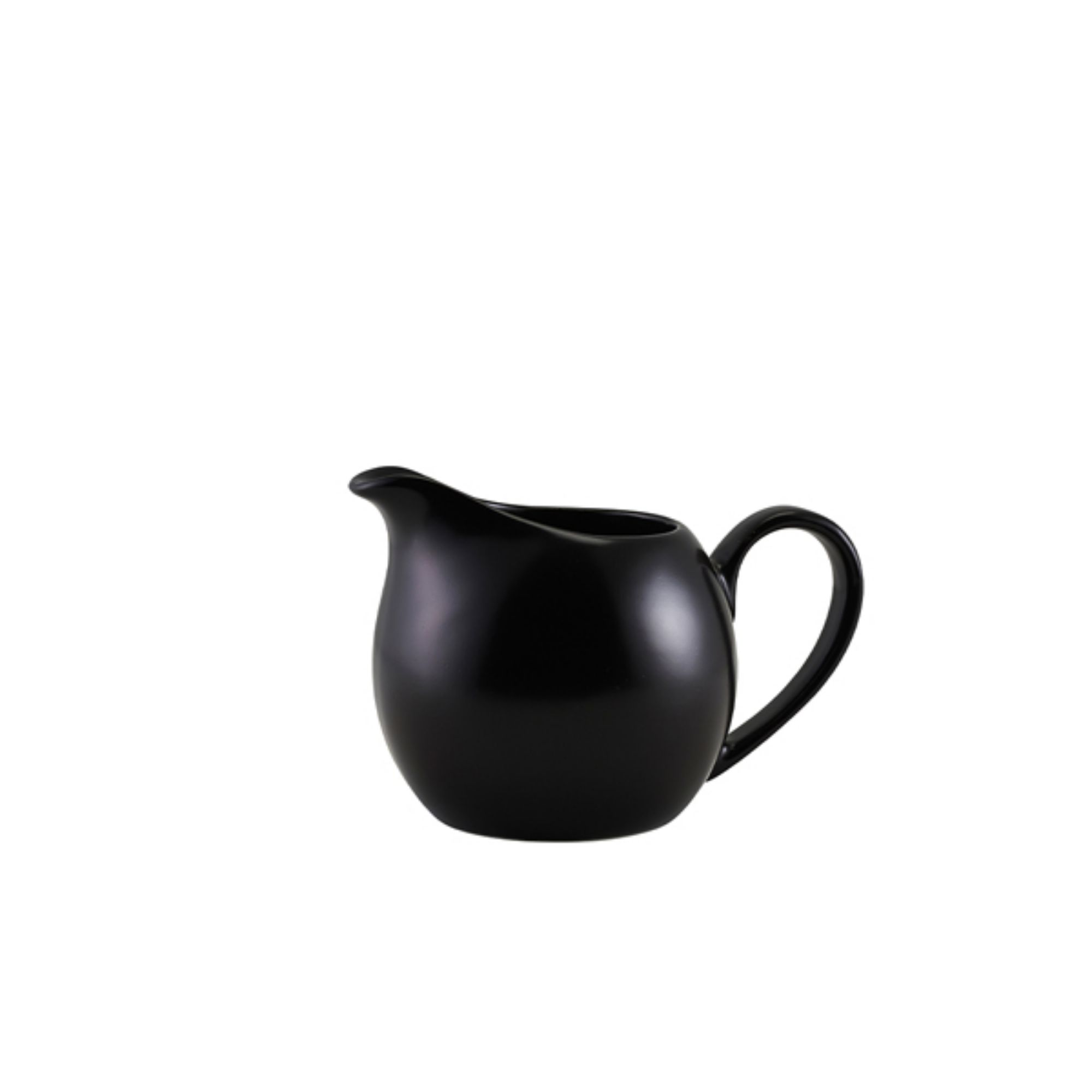 Picture of Genware Porcelain Matt Black Jug 14cl/ 5oz - Pack of 6 - 373114MBK