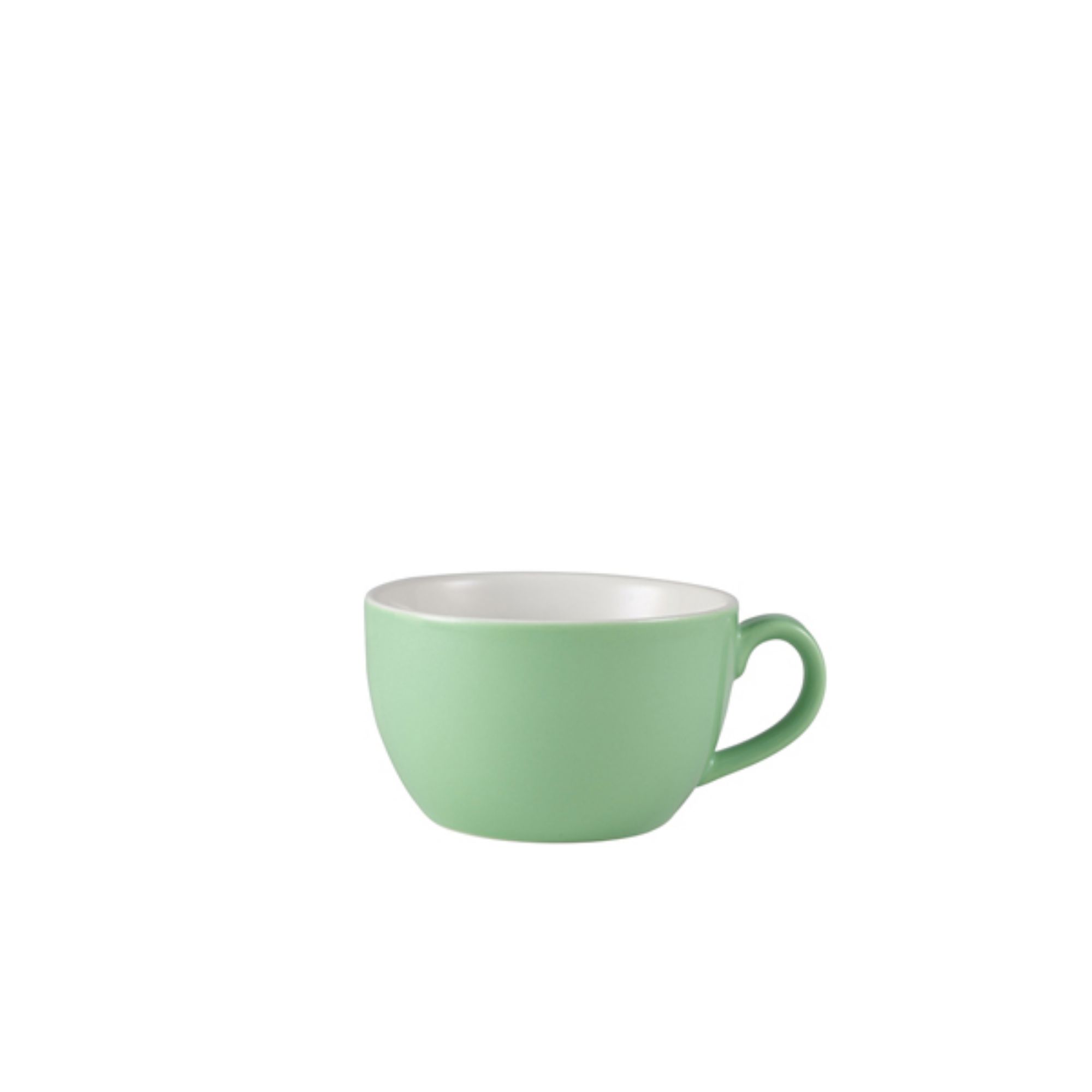 Picture of Genware Porcelain Green Bowl Shaped Cup 17.5cl/ 6oz - Pack of 6 - 322118GR