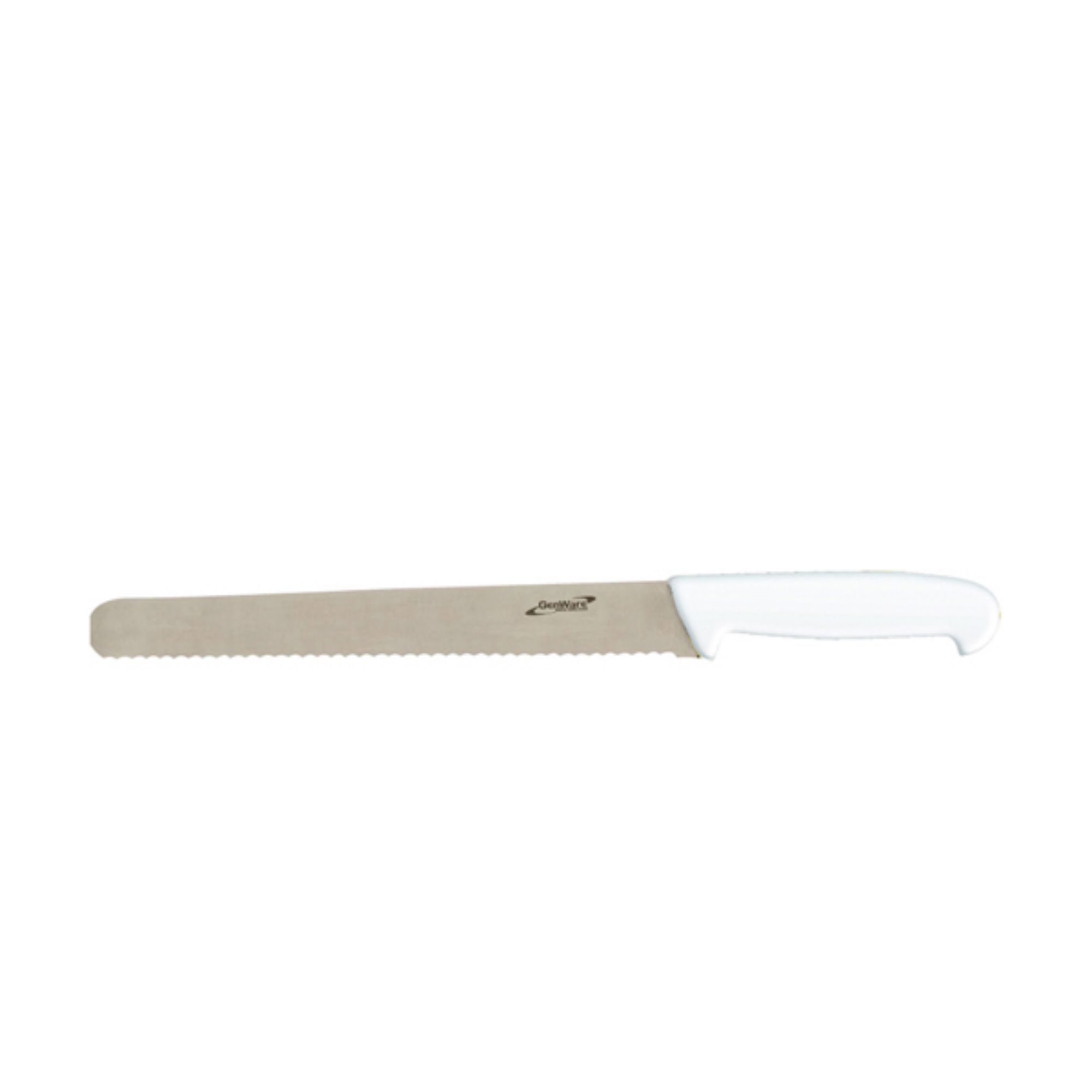 Picture of Genware 12'' Slicing Knife White (Serrated) - K-S12SERW