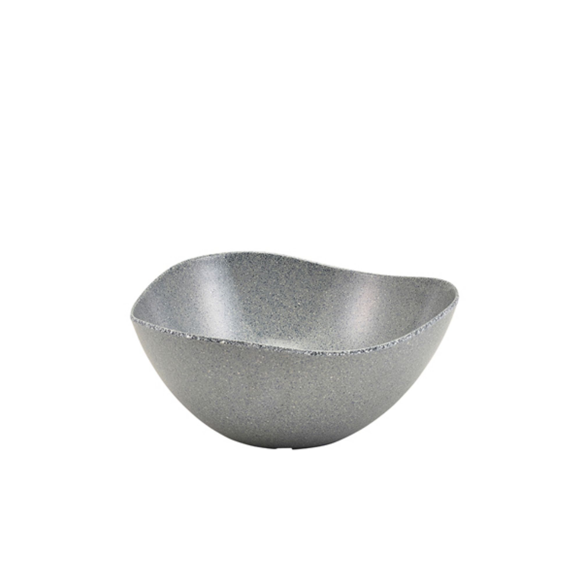 Picture of GenWare Melamine Grey Granite Triangular Buffet Bowl 28cm - MELTRB-28G