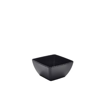 Picture of GenWare Melamine Black Curved Square Bowl 19cm