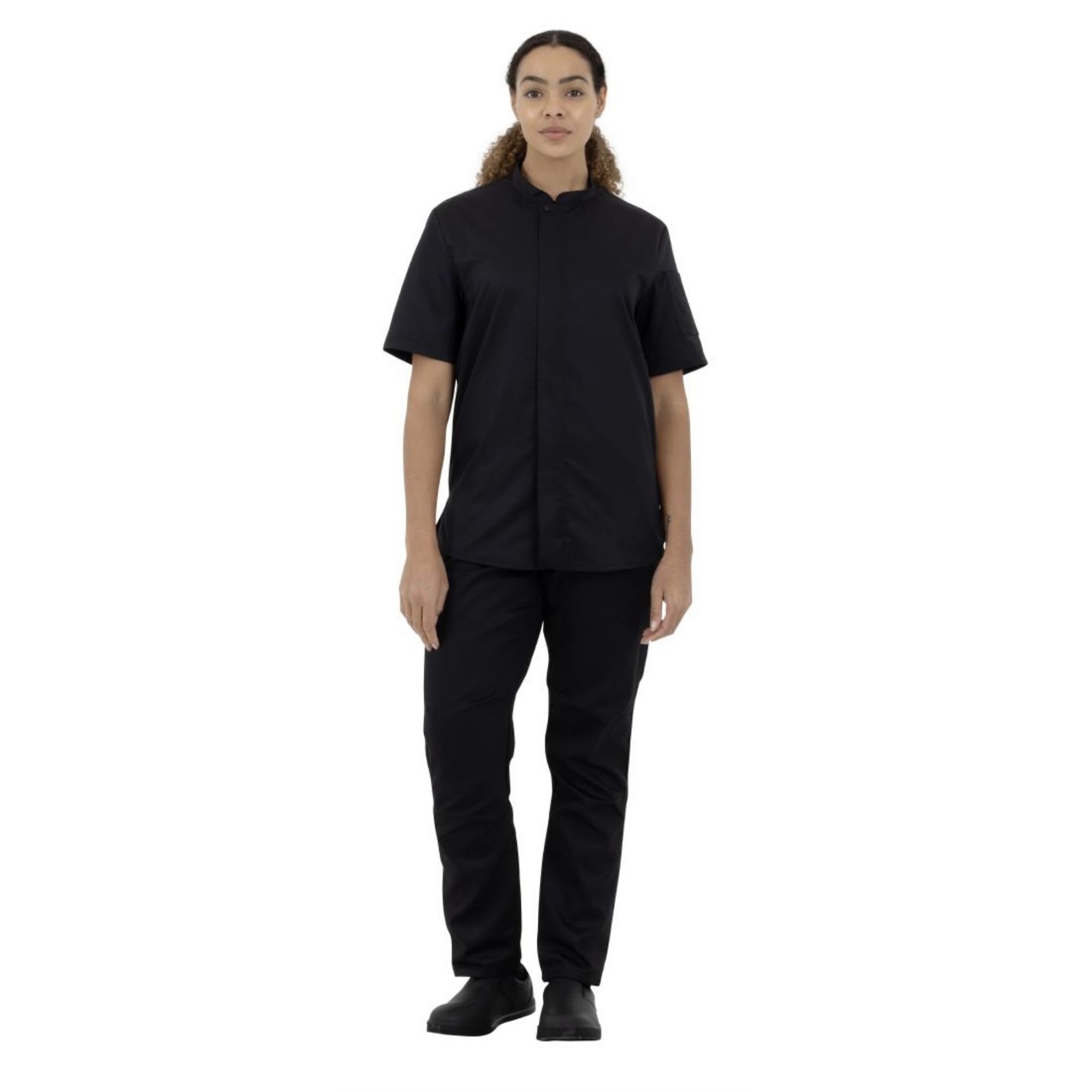Picture of Southside Harlem Short Sleeve Chef Jacket Black Size M