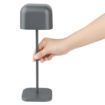 Picture of Olympia Lucca Table Lamp Squared Dome Grey 300mm - HZ215